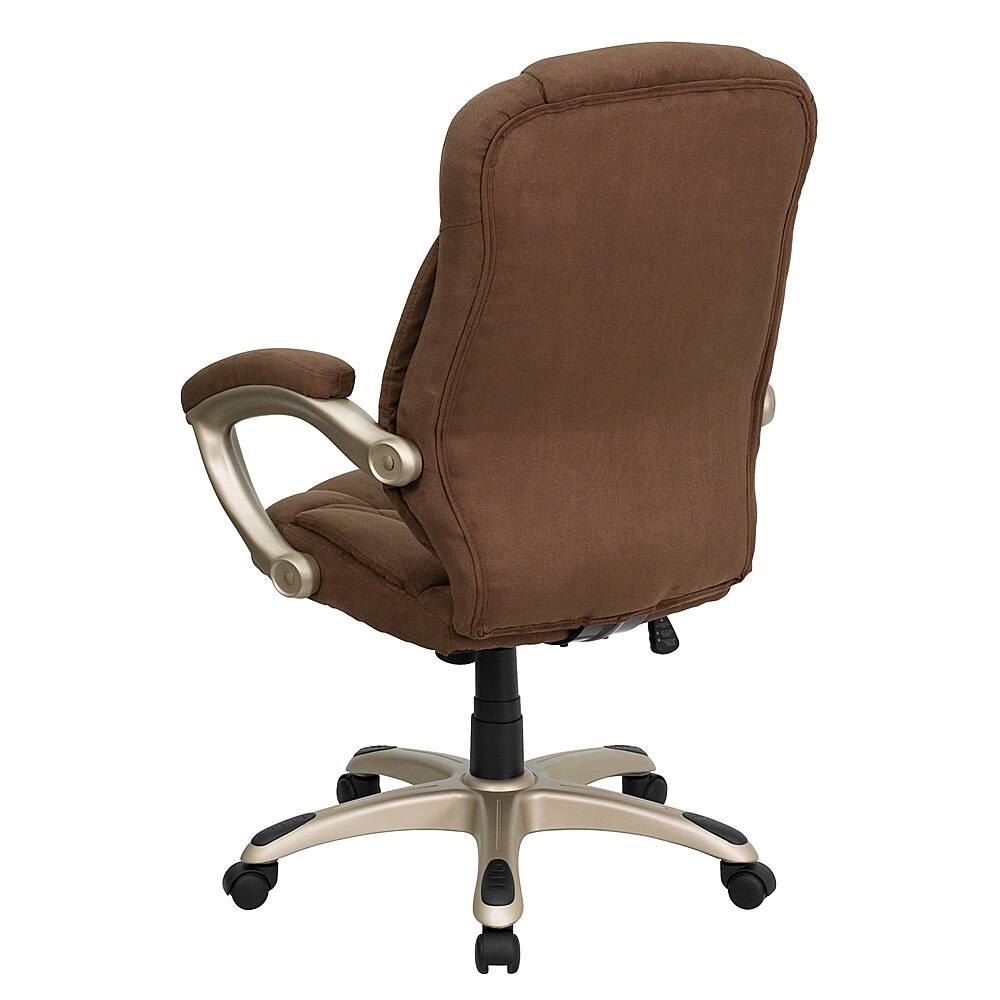 Alamont Home - Jessie Contemporary Fabric Swivel Office Chair - Brown Microfiber - Image 5