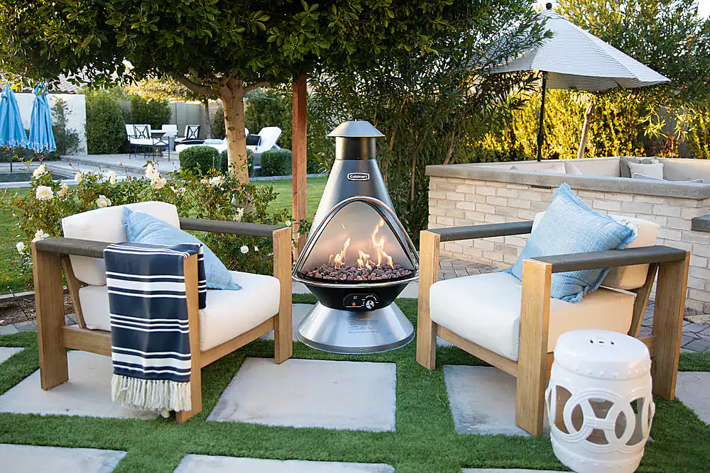 Cuisinart - Chimenea Propane Fire Pit - Black - Image 14