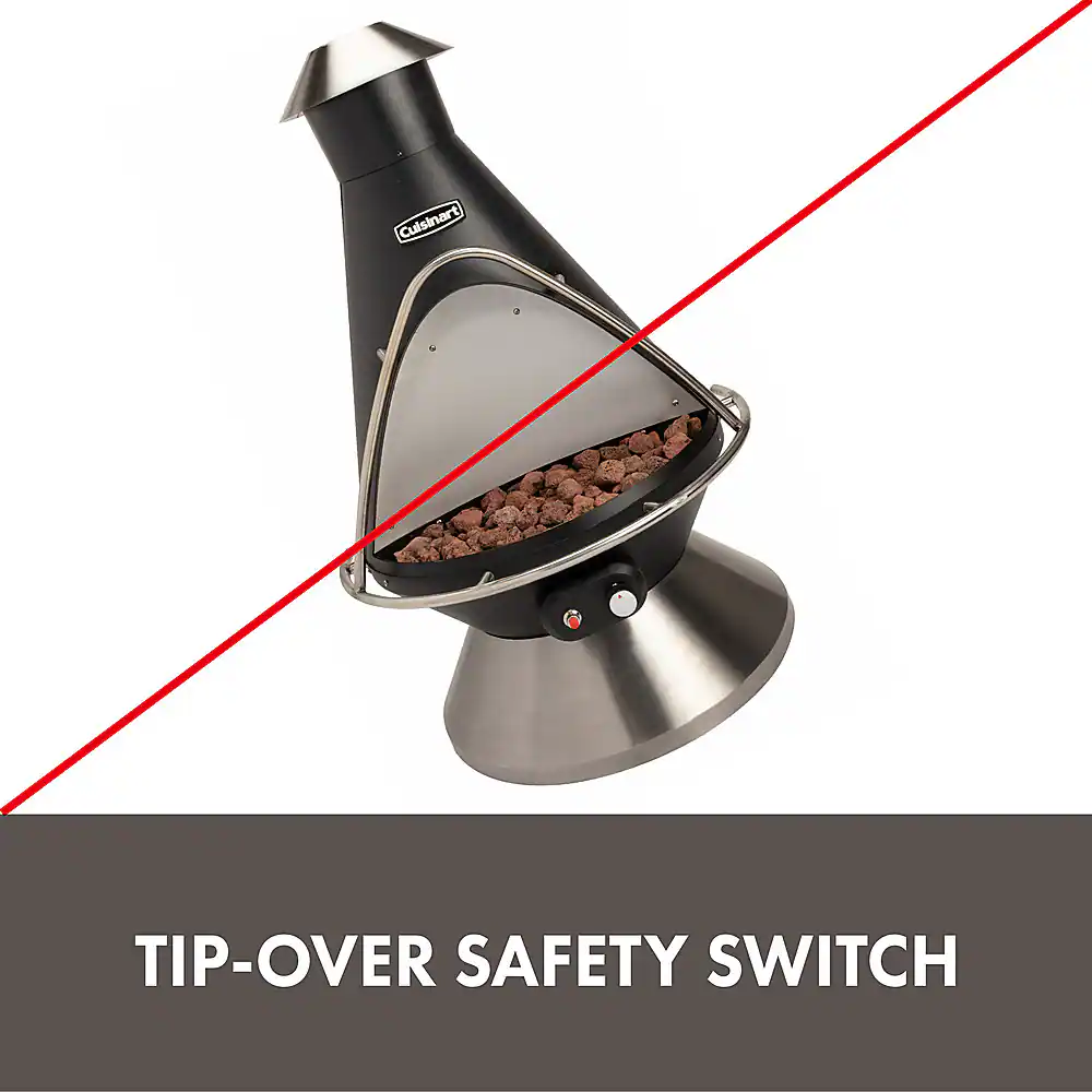 Cuisinart - Chimenea Propane Fire Pit - Black - Image 15