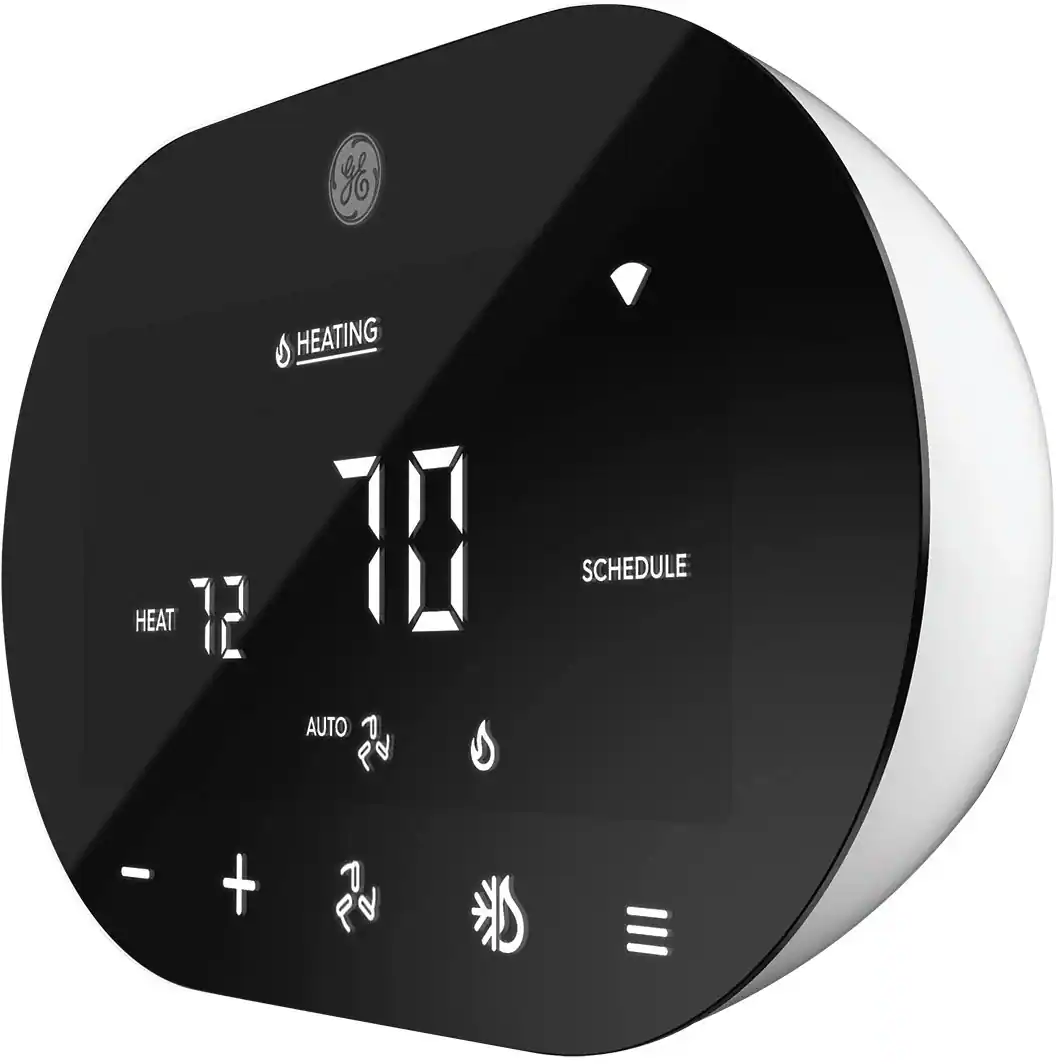 GE - Cync Smart Programmable Thermostat - Black - Image 2