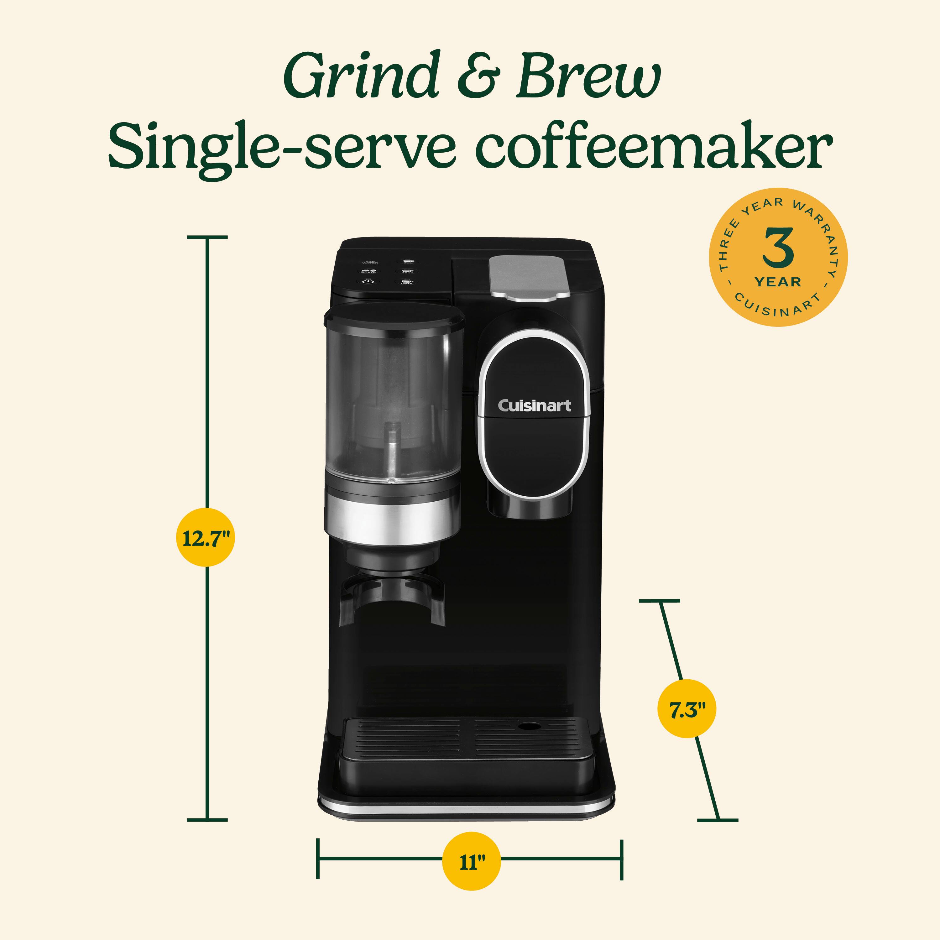 Cuisinart - Grind & Brew Single-Serve Coffeemaker - Black - Image 23
