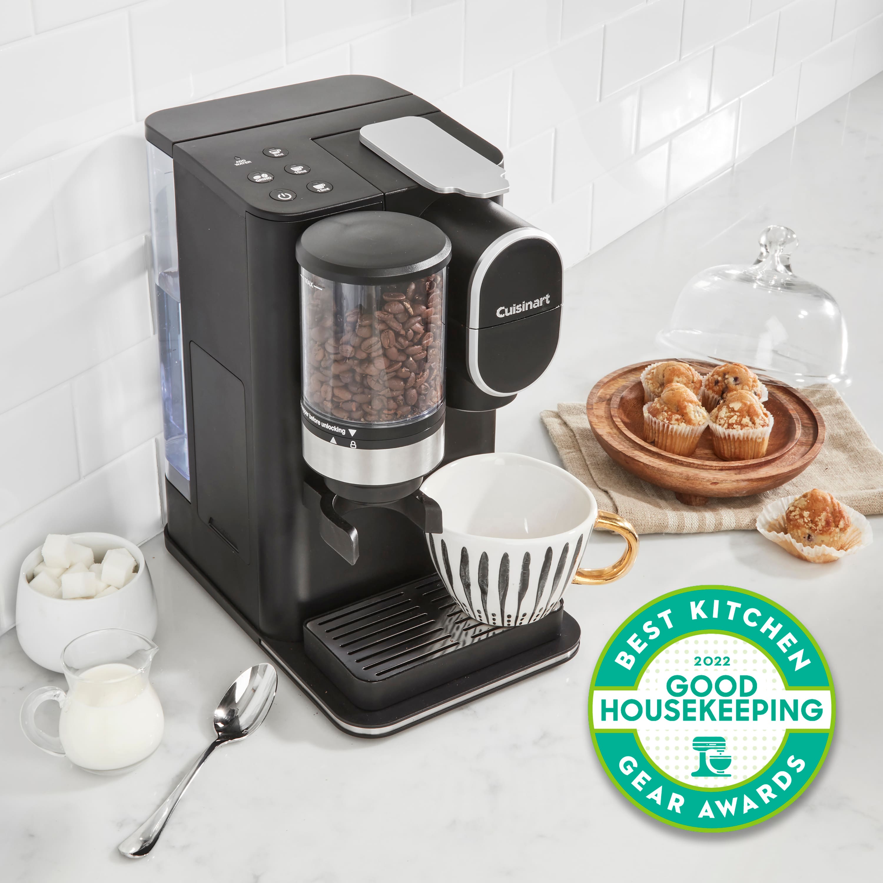 Cuisinart - Grind & Brew Single-Serve Coffeemaker - Black - Image 2