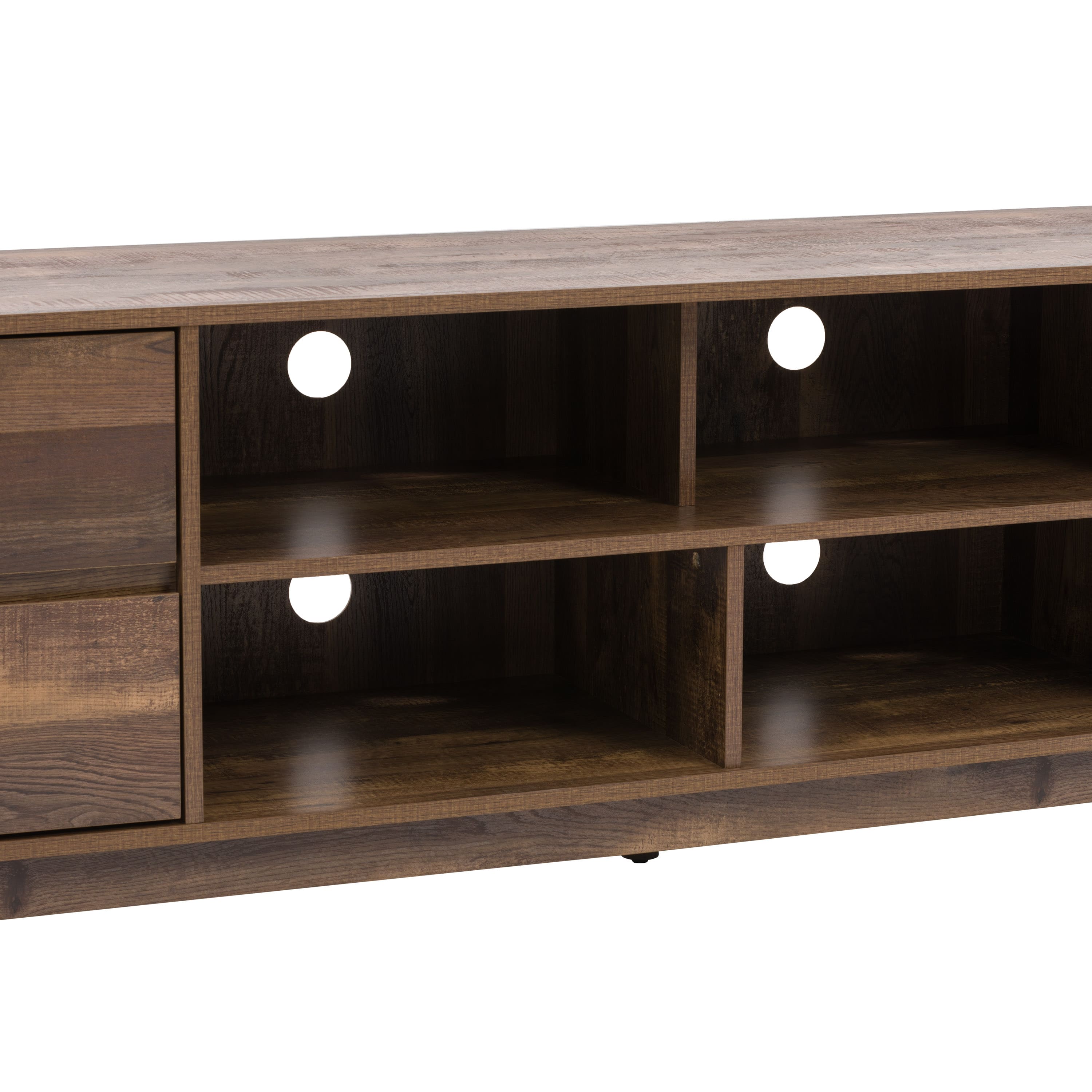 CorLiving - Hollywood Collection TV Stand with Open and Closed Shelves for Most TVs up to 85" - Brown - Image 10