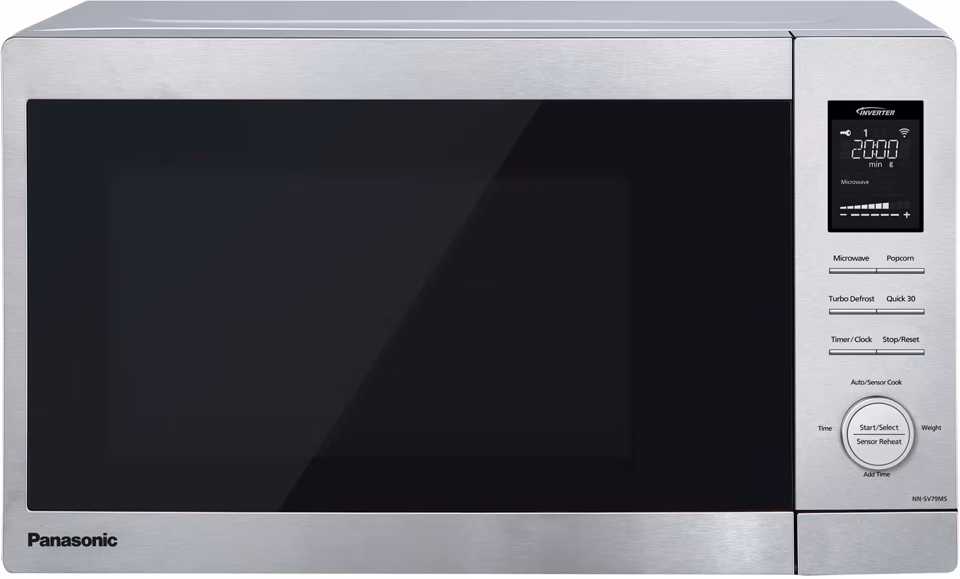 Panasonic - NN-SV79MS 1.4 Cu. Ft. Countertop Microwave Oven with Inverter Technology and Alexa compatibility - Stainless Steel