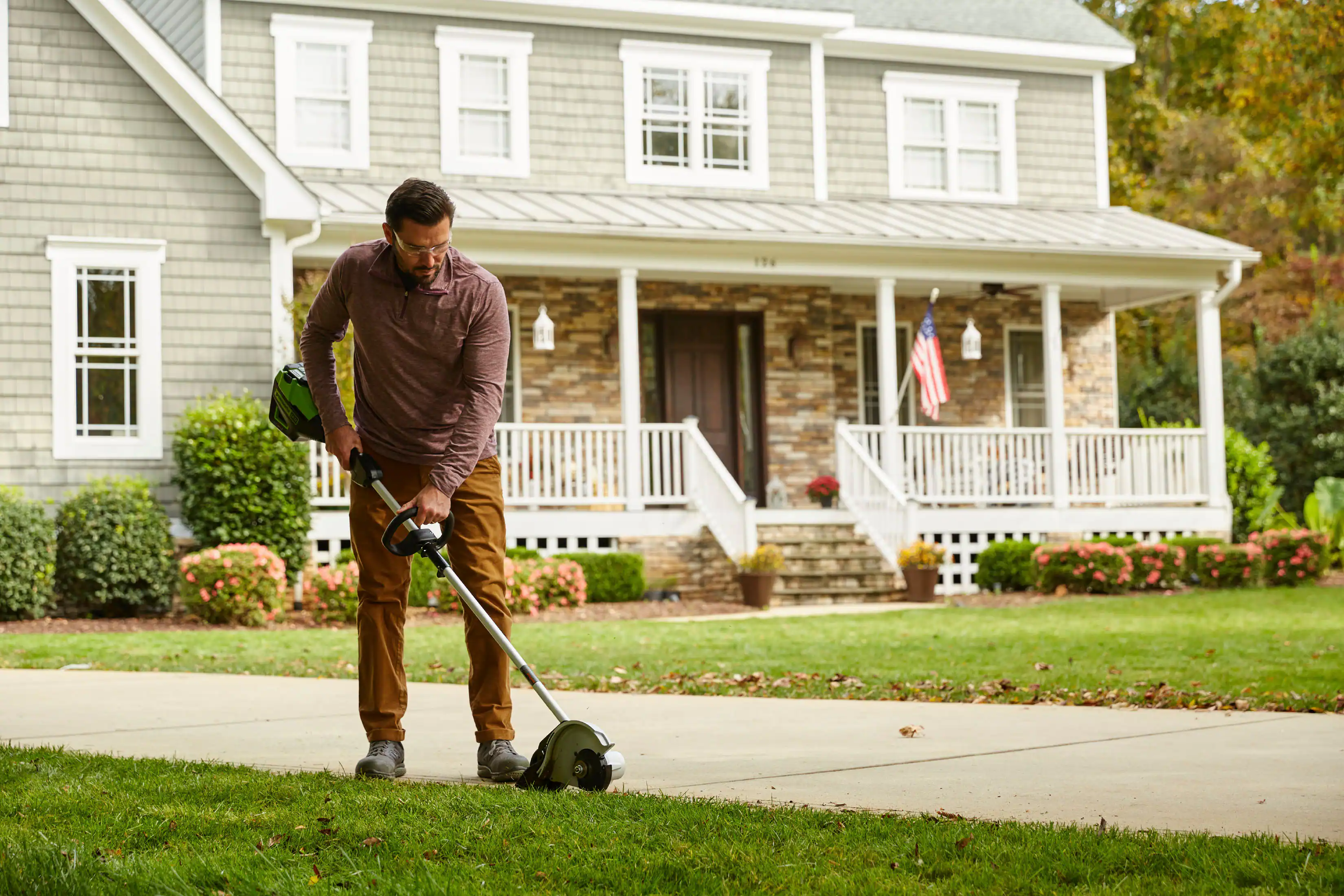 Greenworks - 80-Volt 8-Inch Cutting Diameter Brushless Straight Shaft Edger (Battery Not Included) - Green - Image 9