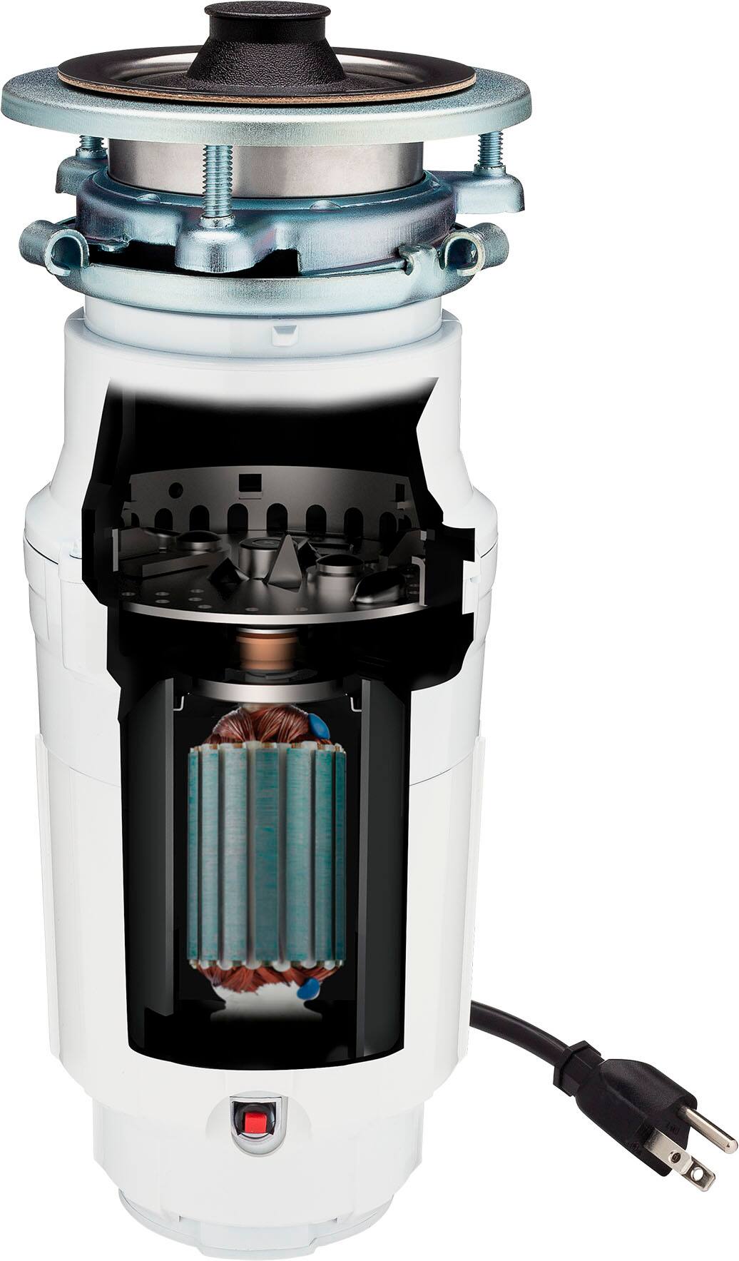 Smart Choice - 1/2HP Corded Garbage Disposal - White - Image 2