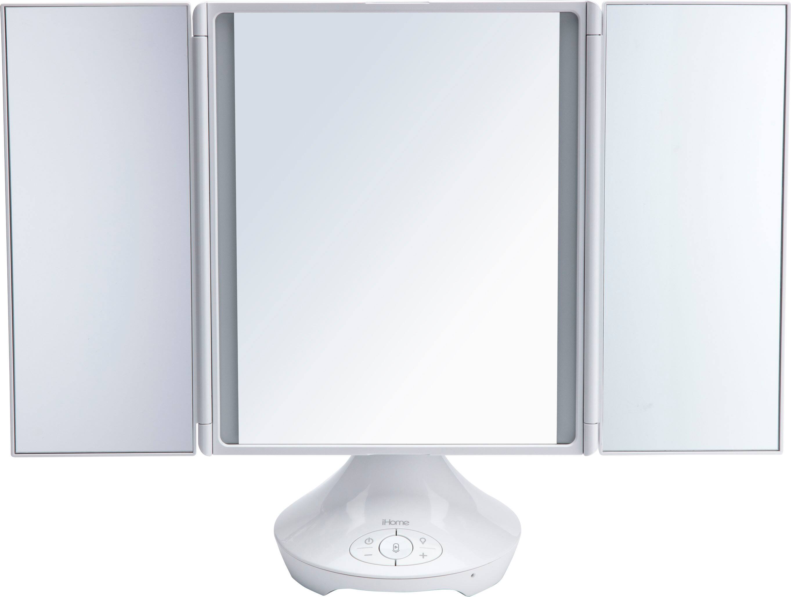 iHome - REFLECT TRIFOLD Vanity Speaker with Bluetooth, Speakerphone, and USB Charging - White - Image 4