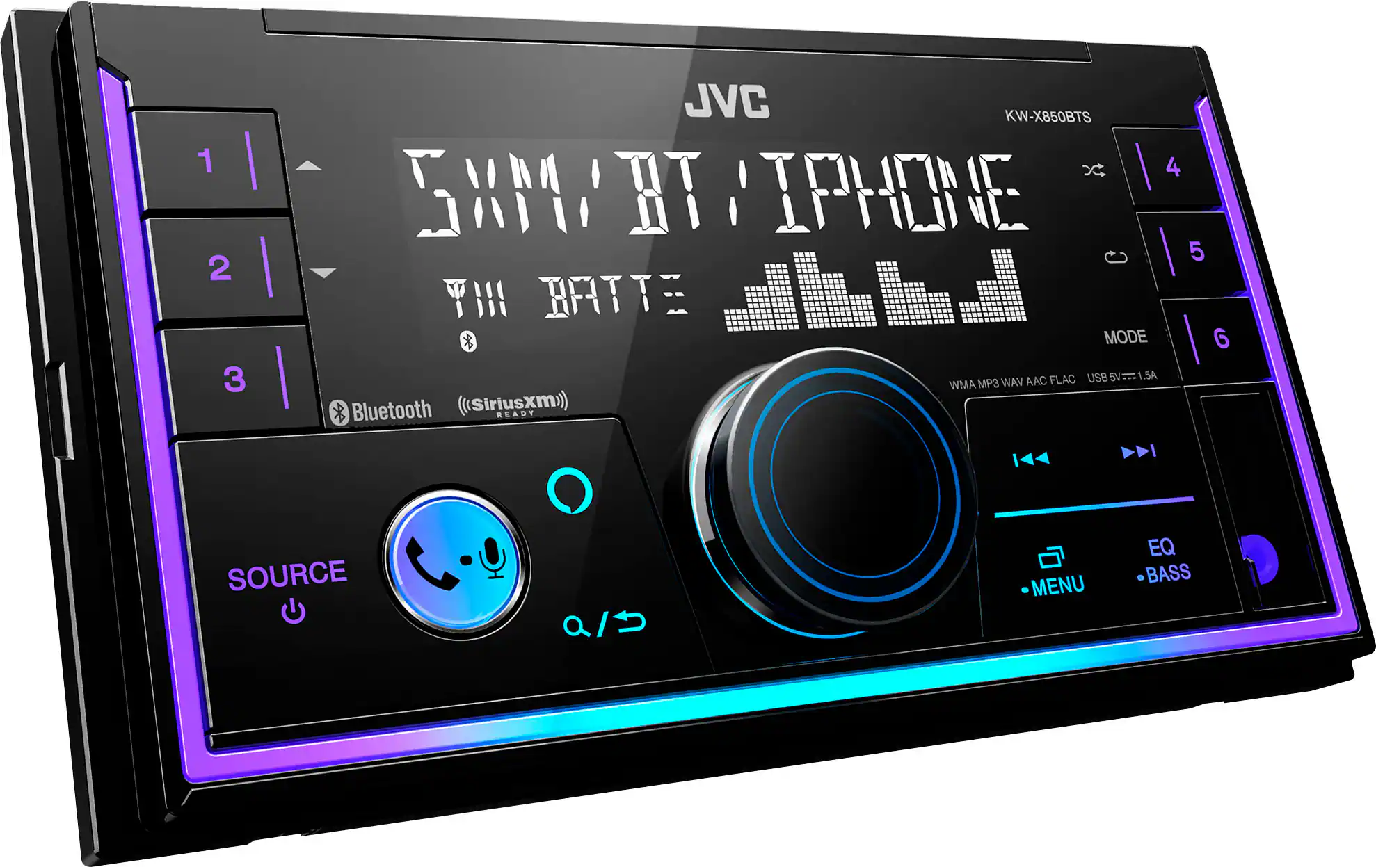 JVC - Built-in Bluetooth - In-Dash Digital Media Receiver - Black - Image 2
