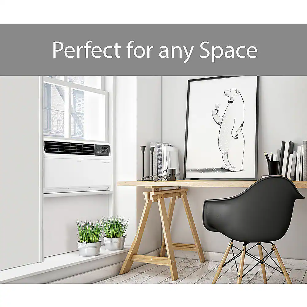 LG - 8,000 BTU Dual Inverter Smart Window Air Conditioner - White - Image 2