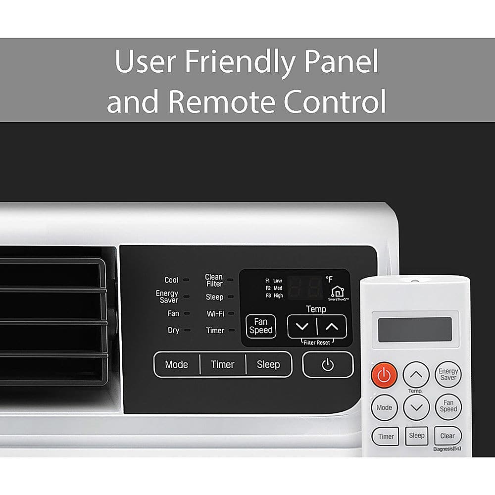 LG - 12,000 BTU Dual Inverter Smart Window Air Conditioner - White - Image 9