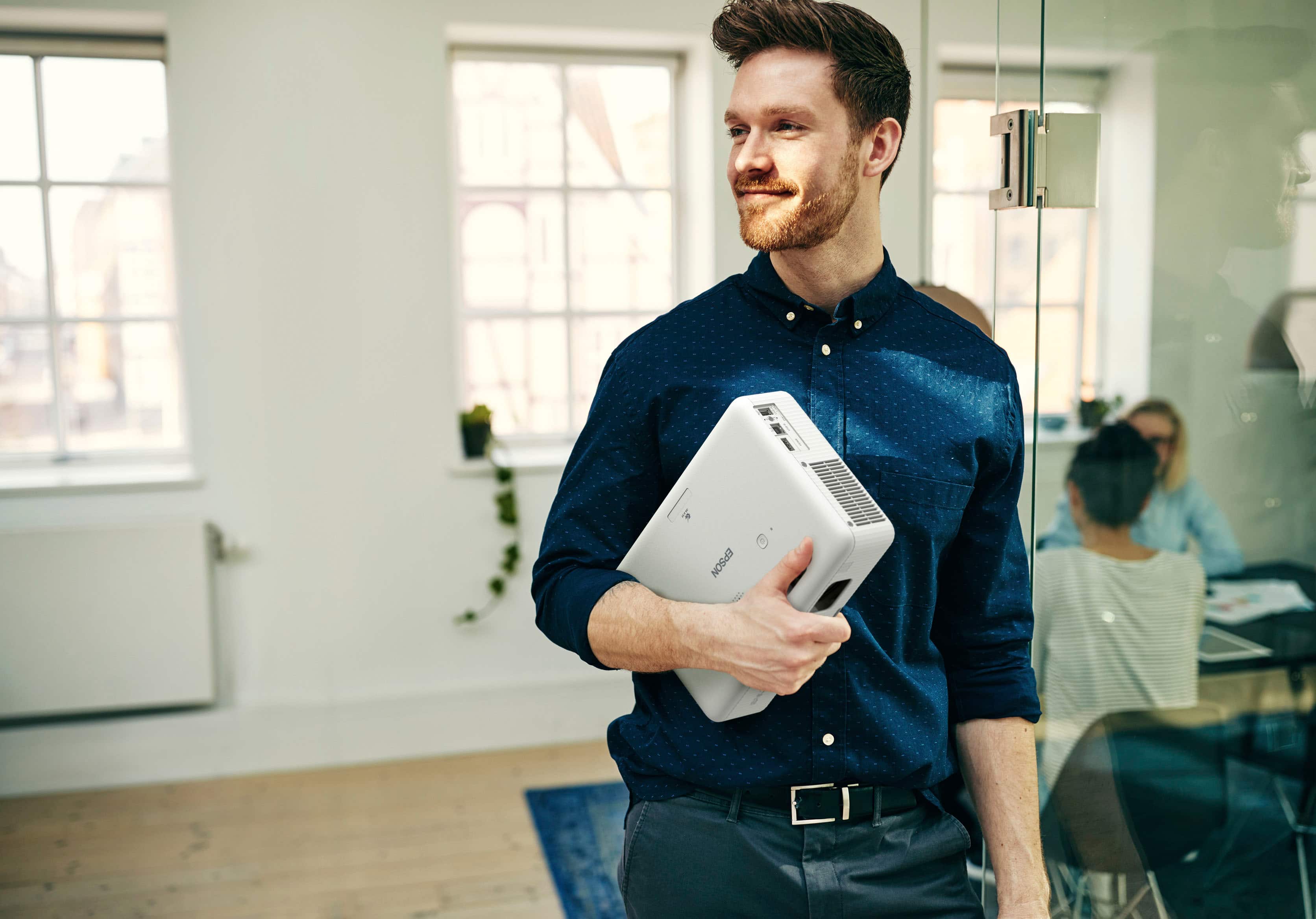 Epson - EpiqVision Flex CO-W01 Portable Projector, 3-Chip 3LCD, Built-in Speaker, 300-Inch Home Entertainment and Work - White - Image 9