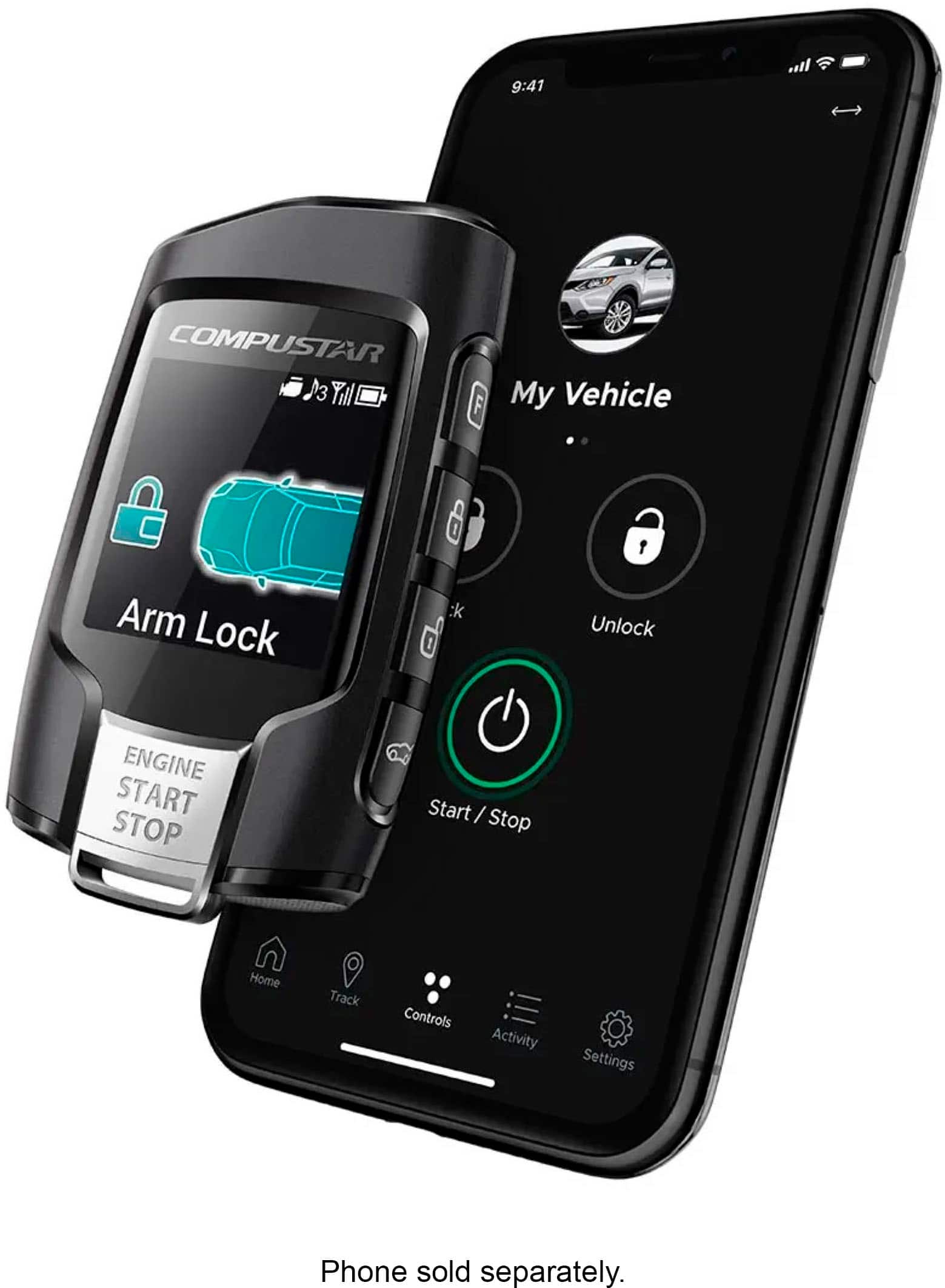 Compustar - Q9 2-Way LCD RFX Bundle with LTE Module Remote Upgrade Kit - Black - Image 3