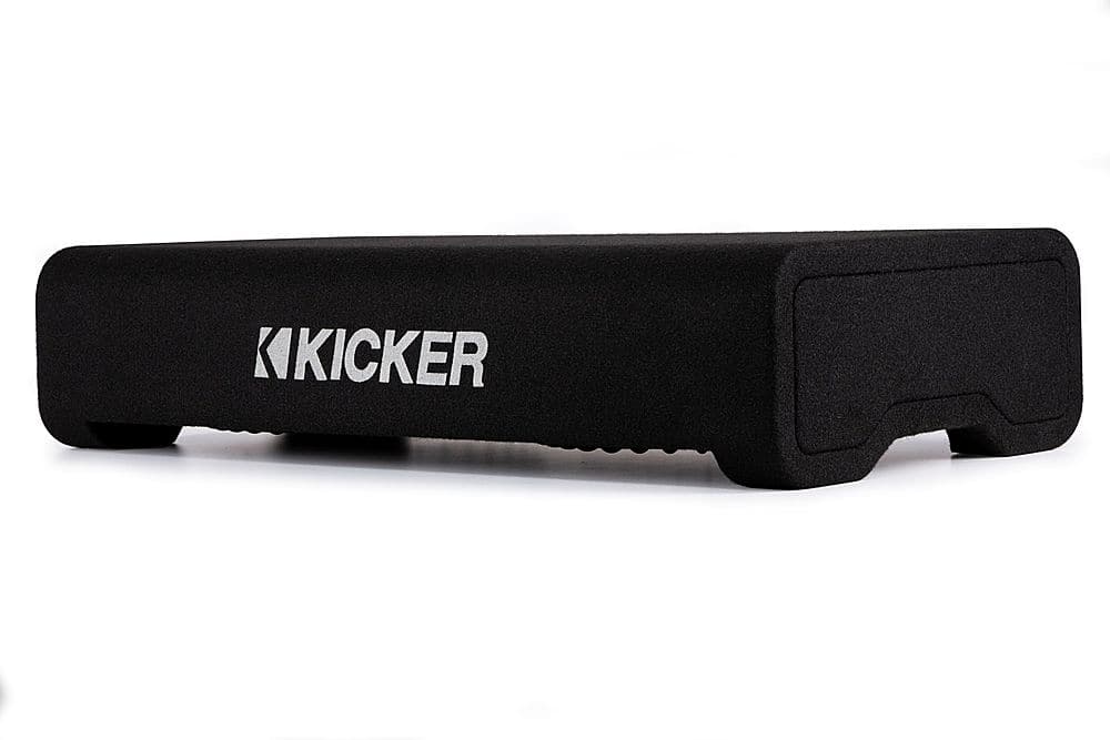 KICKER - CompRT Down-Firing 12” Dual-Voice-Coil 2-Ohm Loaded Subwoofer Enclosure - Black - Image 5