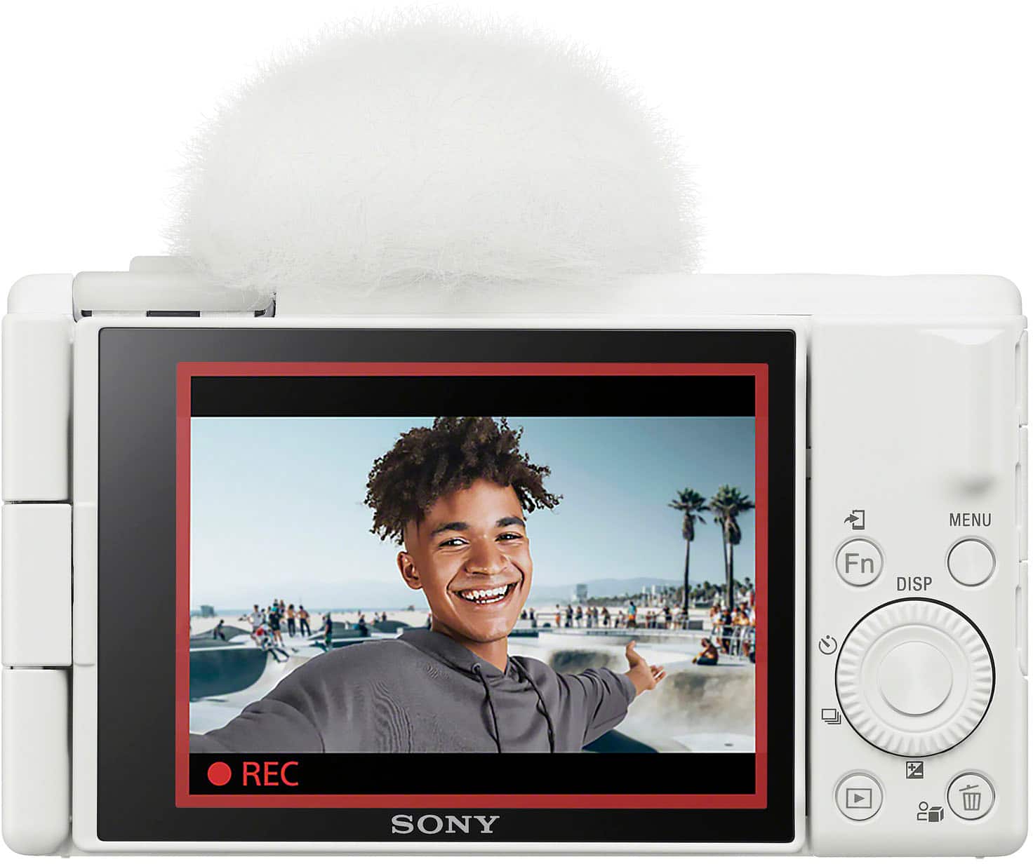 Sony - ZV-1F Vlog Camera for Content Creators and Vloggers - White - Image 4