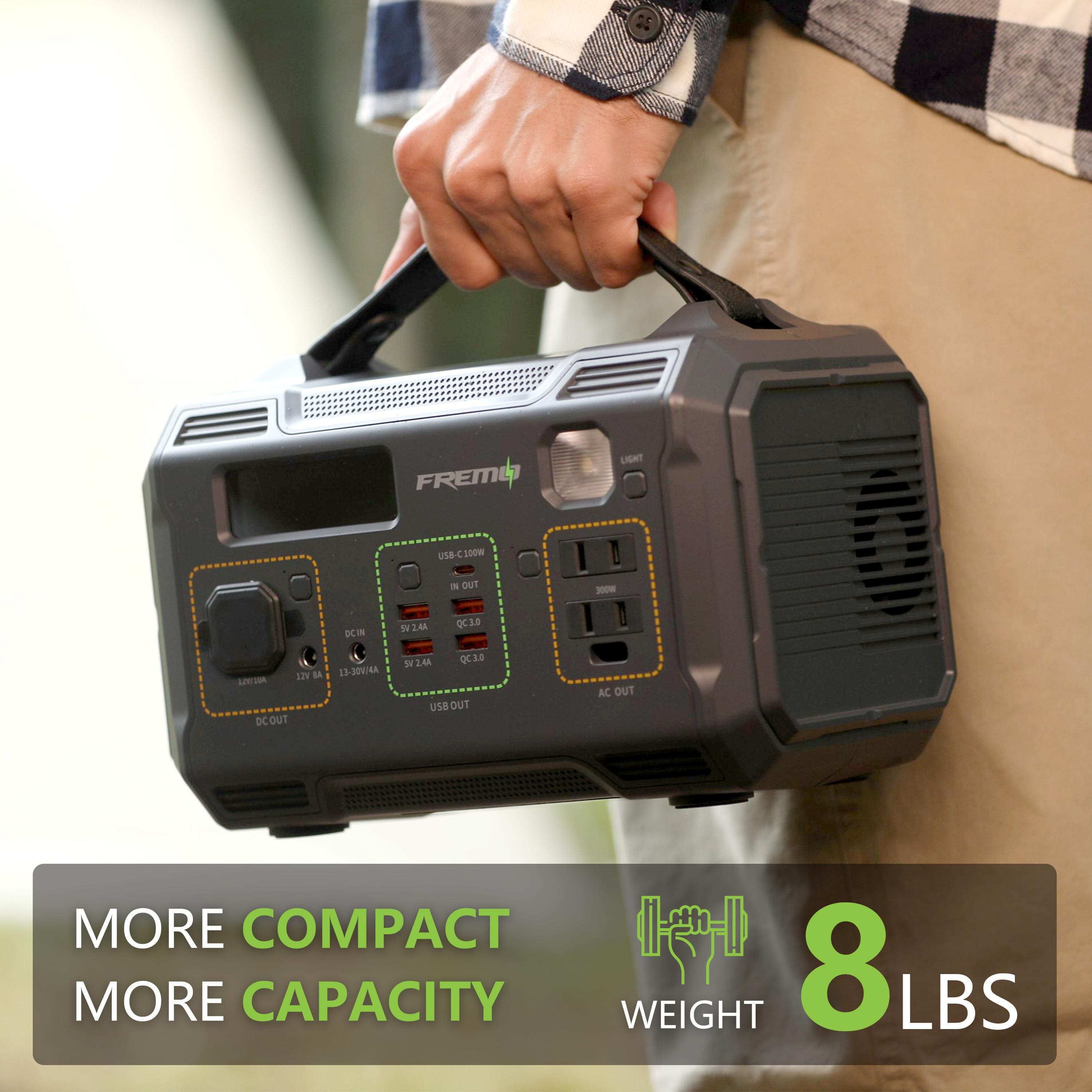 Fremo - X300 276 Watt Battery Powered Portable Generator (276 Wh Capacity) - Grey - Image 7