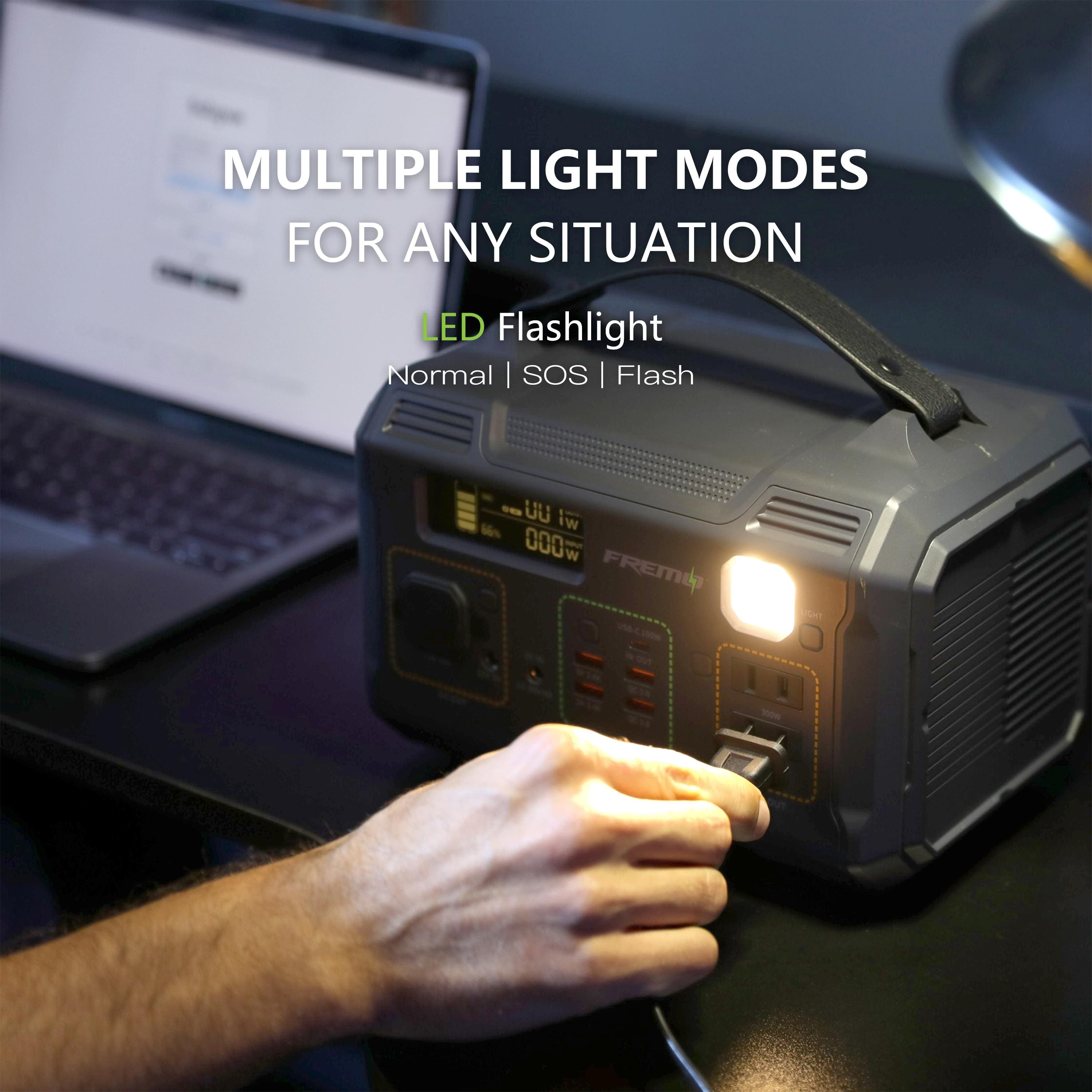 Fremo - X300 276 Watt Battery Powered Portable Generator (276 Wh Capacity) - Grey - Image 10