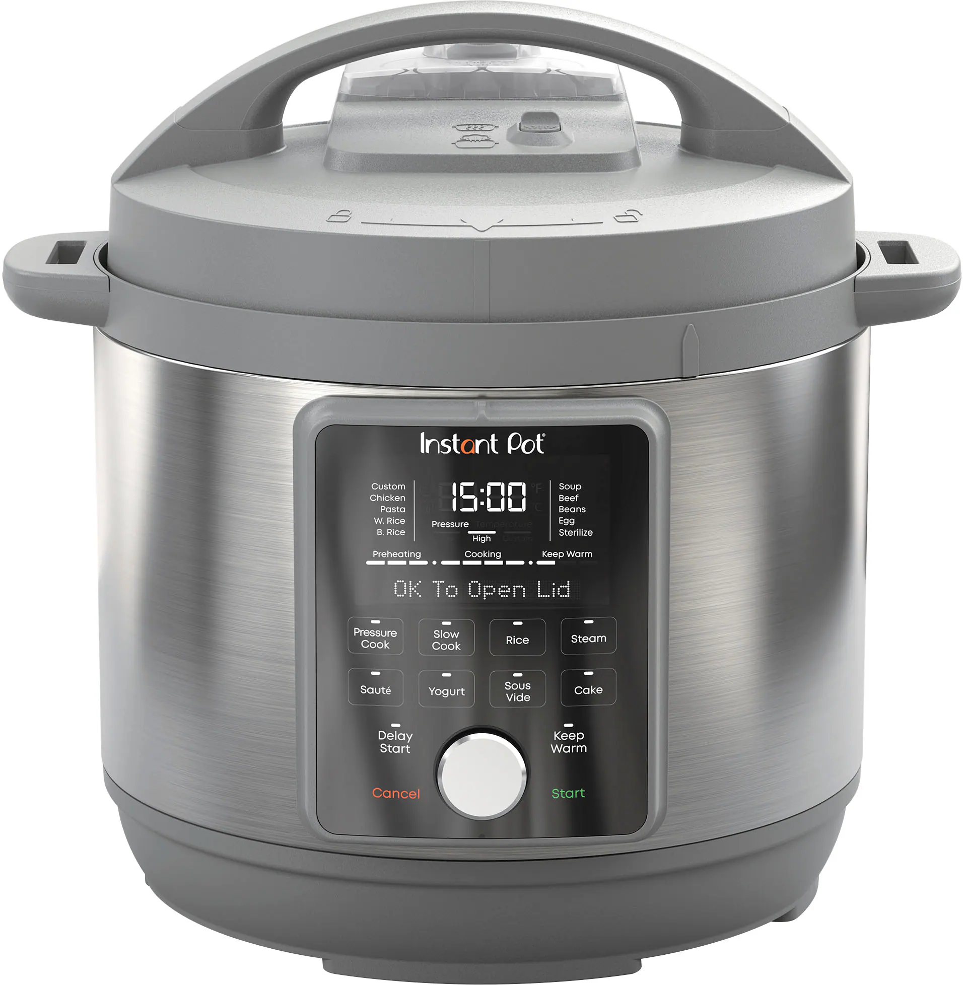 Instant Pot - 6QT Duo Plus Multi-Use Pressure Cooker with Whisper-Quiet Steam Release - Gray