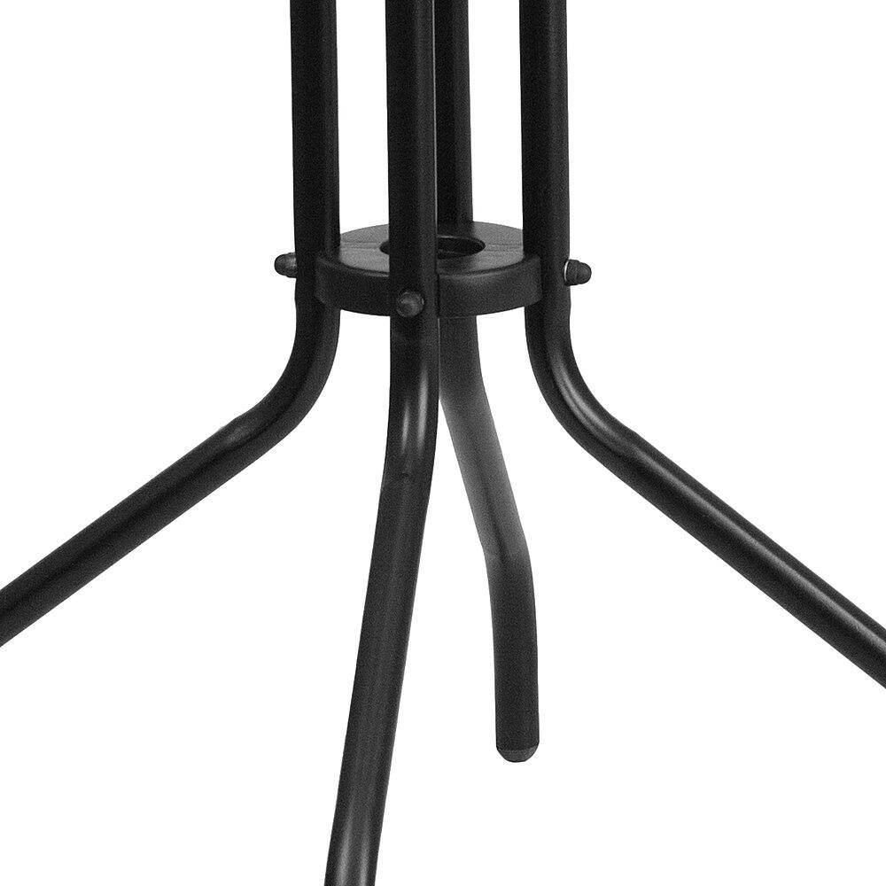Alamont Home - Bellamy Contemporary Patio Table - Clear/Black - Image 4