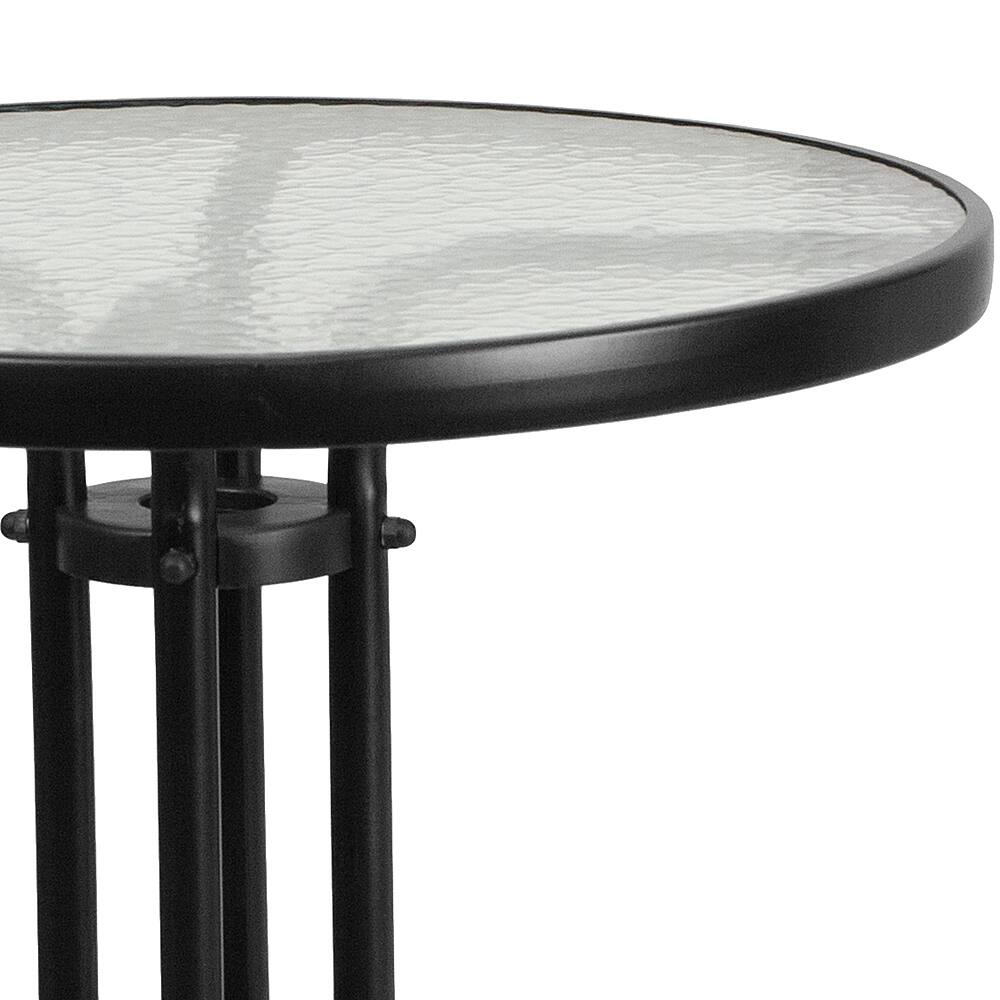 Alamont Home - Bellamy Contemporary Patio Table - Clear/Black - Image 5