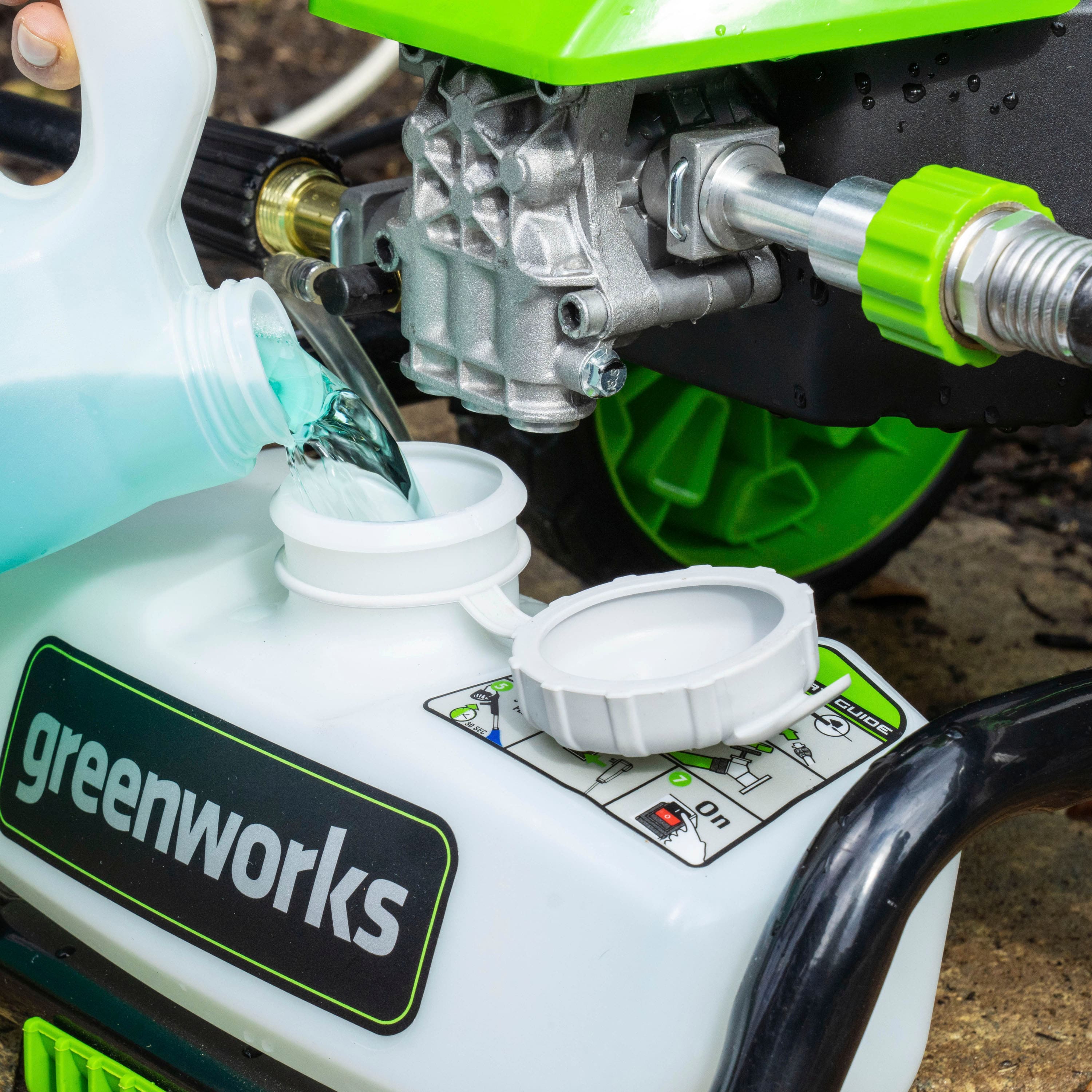 Greenworks - Electric Pressure Washer up to 1900 PSI at 1.2 GPM - Green - Image 5