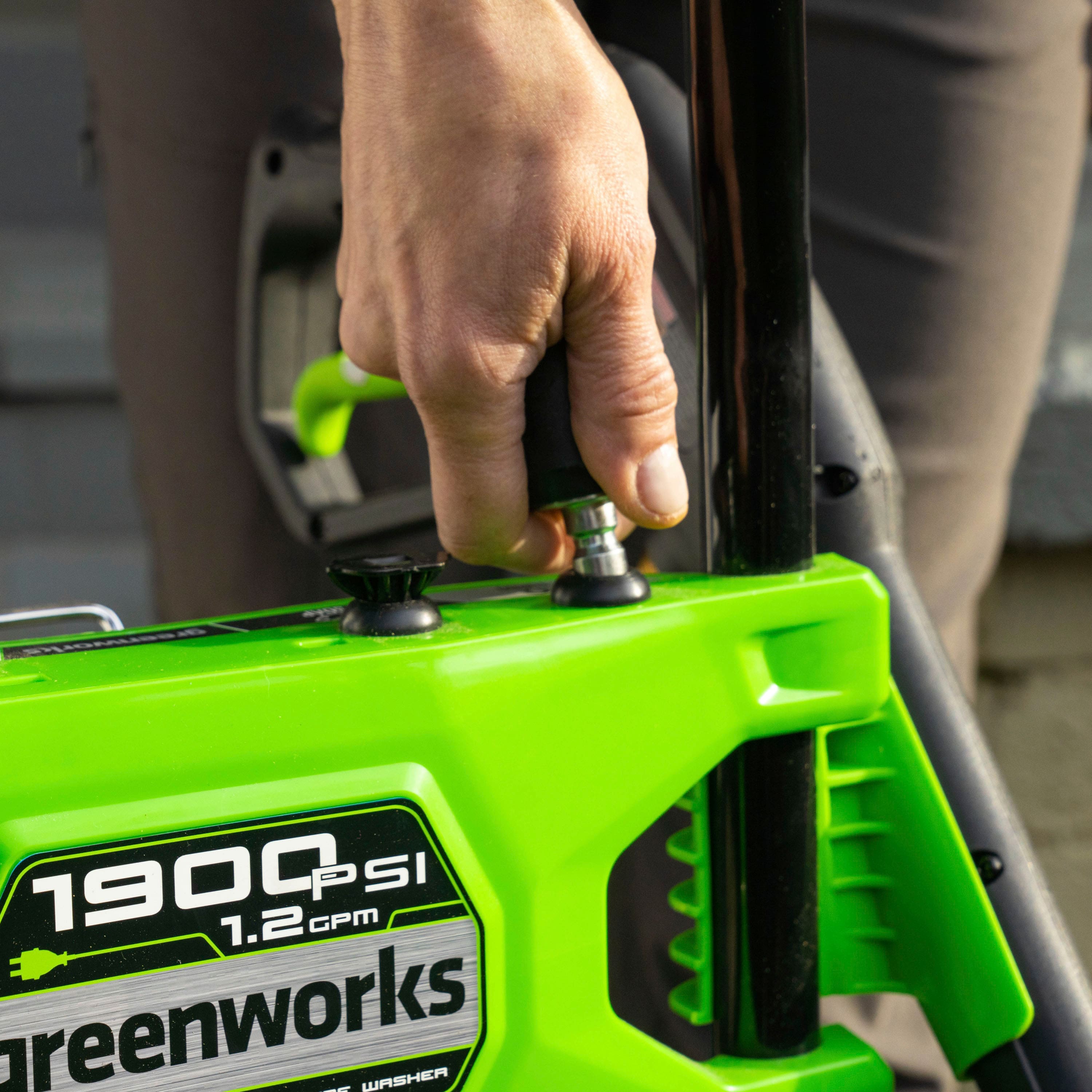 Greenworks - Electric Pressure Washer up to 1900 PSI at 1.2 GPM - Green - Image 9