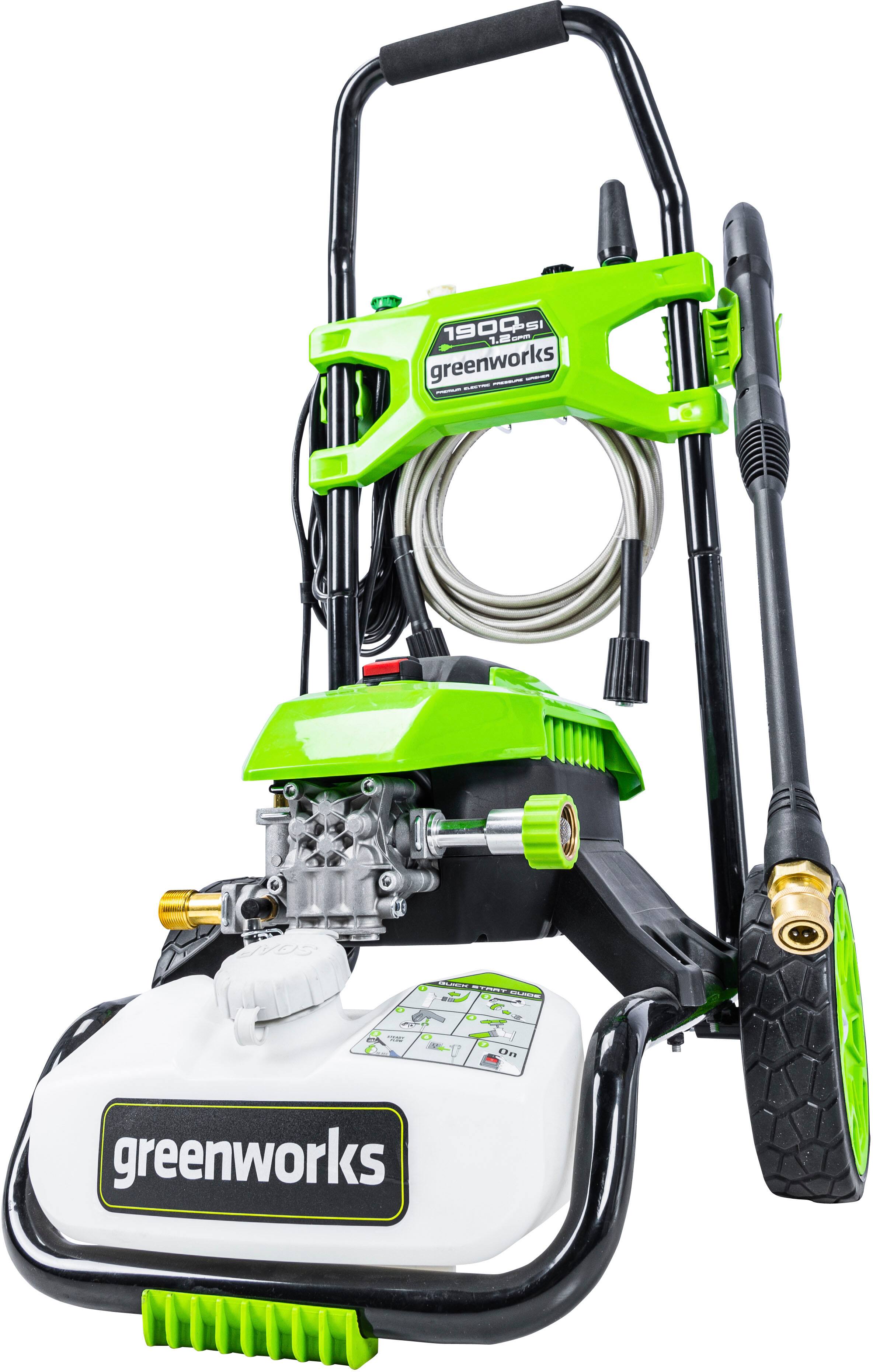 Greenworks - Electric Pressure Washer up to 1900 PSI at 1.2 GPM - Green - Image 12