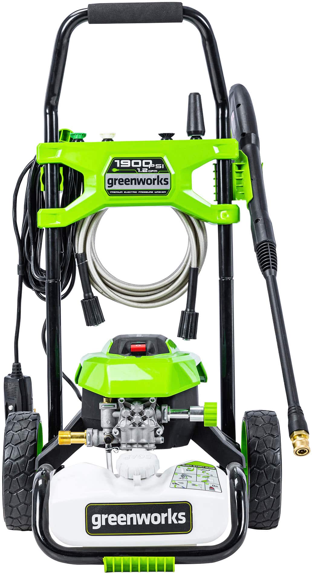 Greenworks - Electric Pressure Washer up to 1900 PSI at 1.2 GPM - Green - Image 14