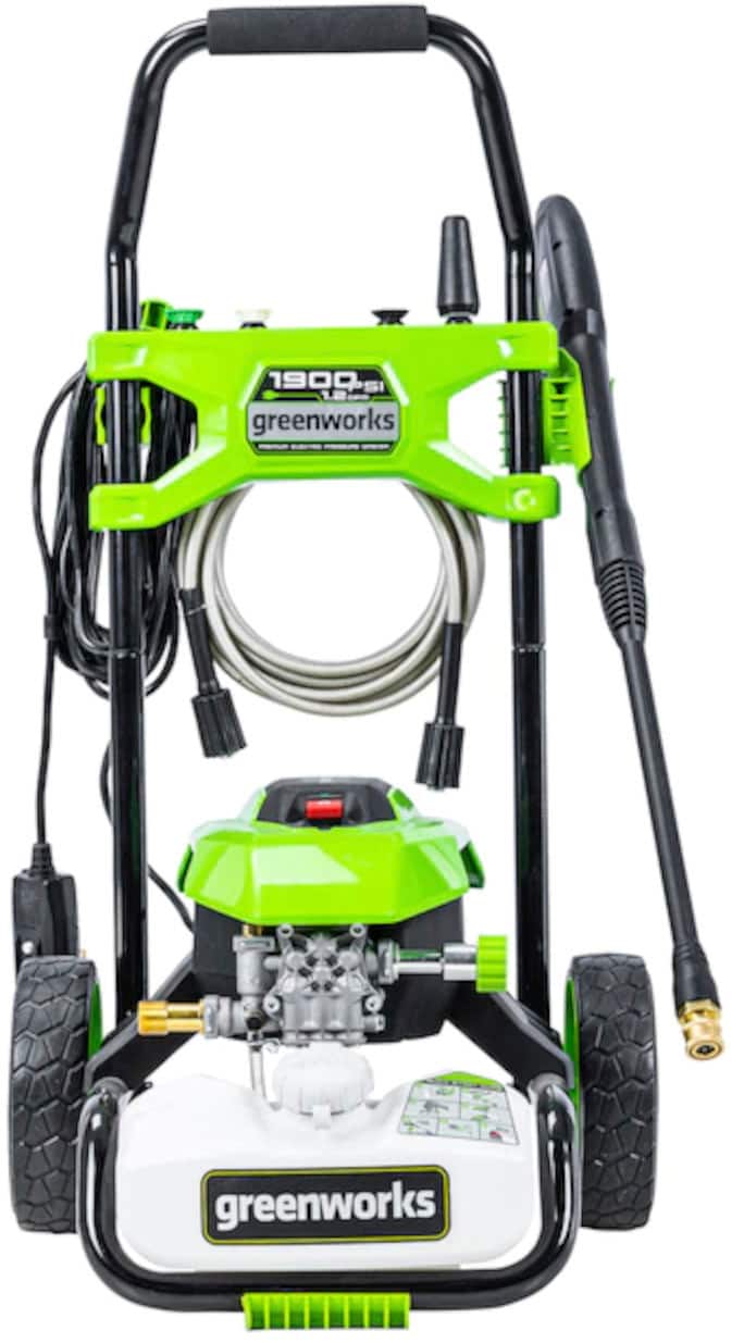 Greenworks - Electric Pressure Washer up to 1900 PSI at 1.2 GPM - Green - Image 2
