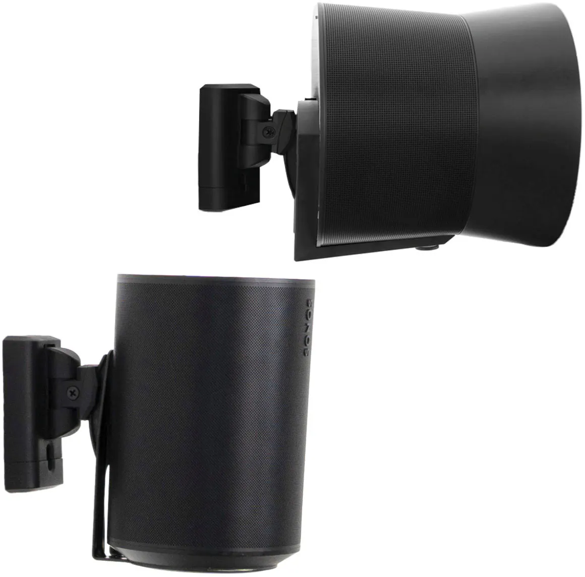 SANUS Elite - Adjustable Speaker Wall Mount for Sonos Era 100 and Era 300 Speakers - Pair - Black - Image 2