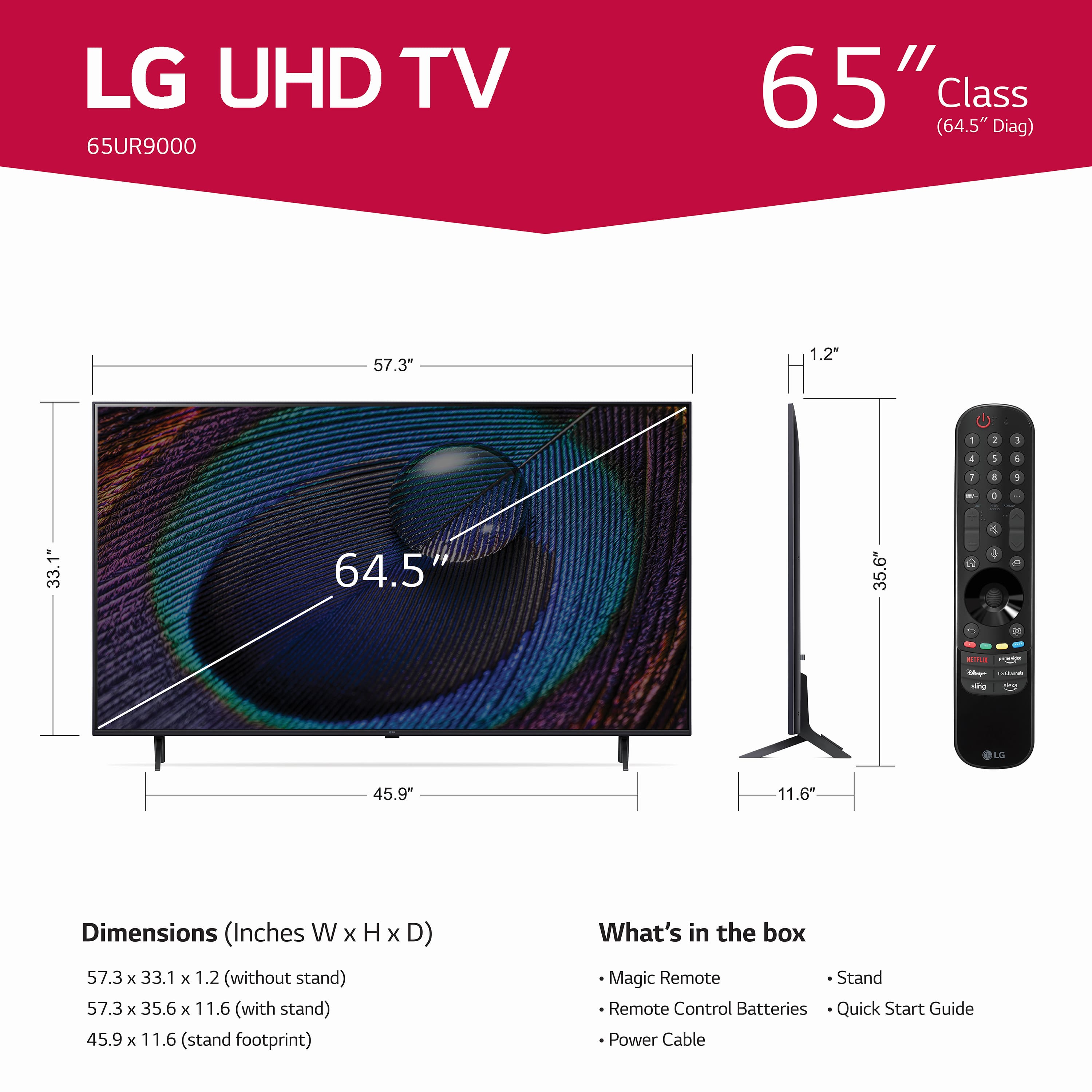 LG - 65” Class UR9000 Series LED 4K UHD Smart webOS TV (2023) - Image 20