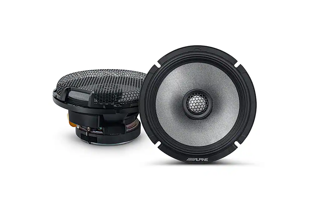 Alpine - R-Series 6.5" 2-Way Hi-Resolution Coax Car Speakers with Glass Fiber Reinforced Cone (Pair) - Black