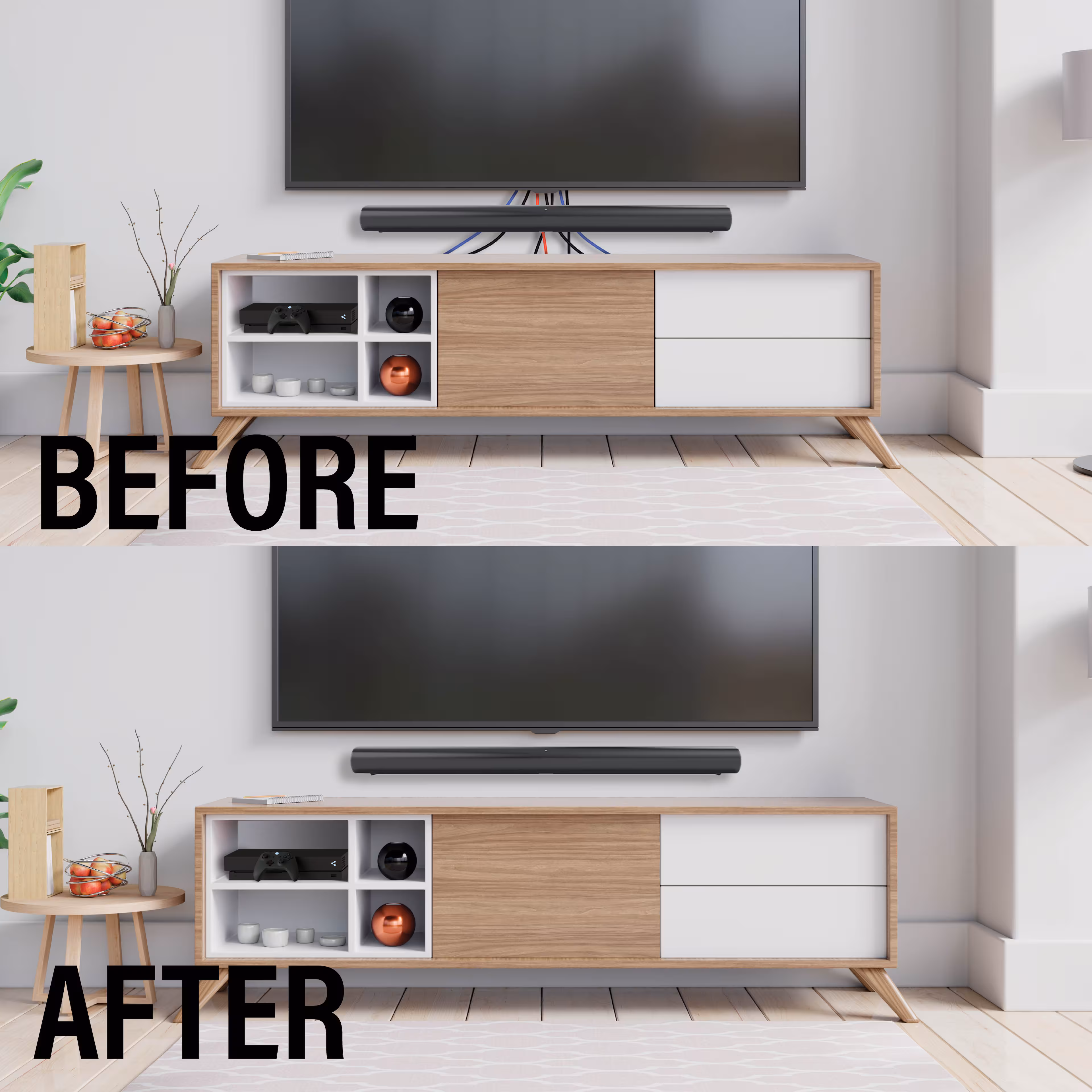 Sanus - In-Wall Cable Concealer TV and Soundbar Power Kit for Mounted TVs and Soundbars - White - Image 2