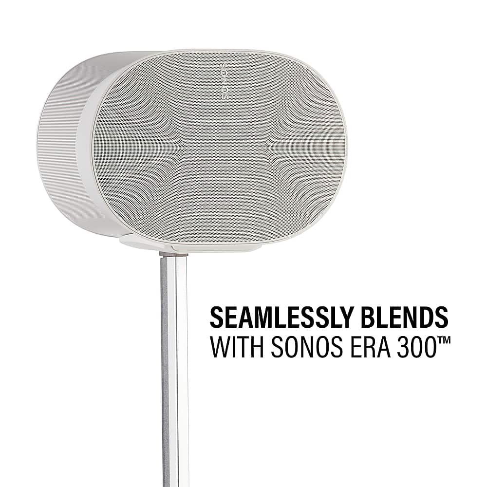 SANUS Elite - Adjustable-Height Speaker Stands for Sonos Era 100 and 300 Speakers (Pair) - White - Image 3
