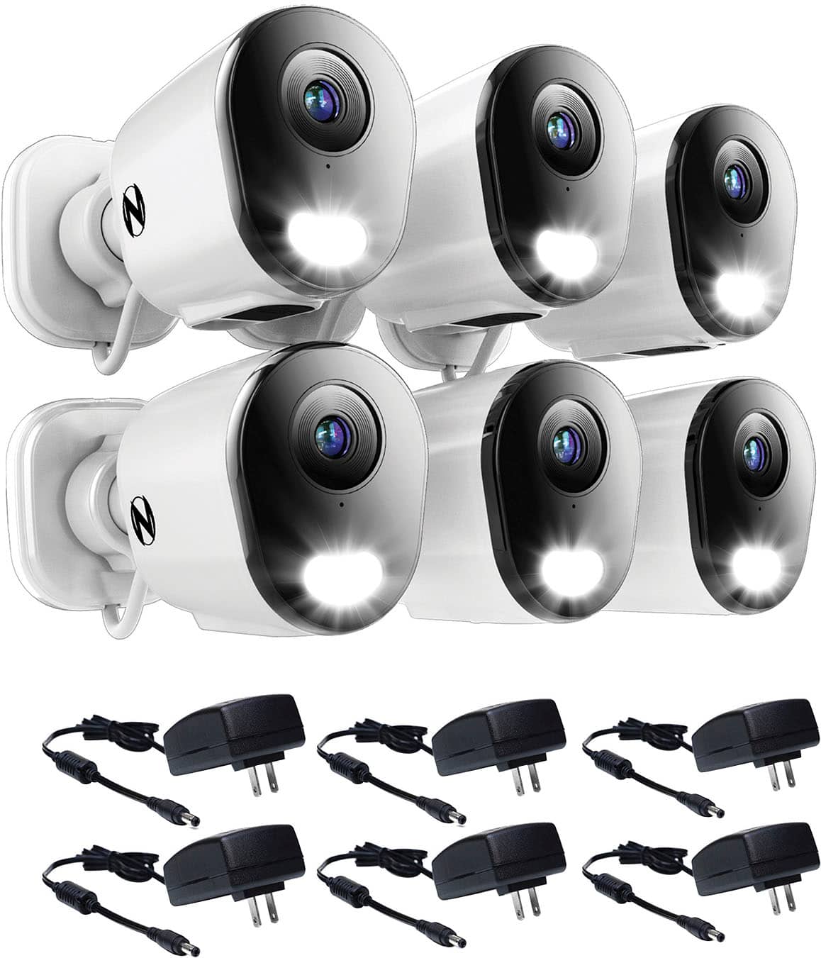 Night Owl - 10 Channel 6 Camera Wireless 2K 1TB NVR Security System - White - Image 2