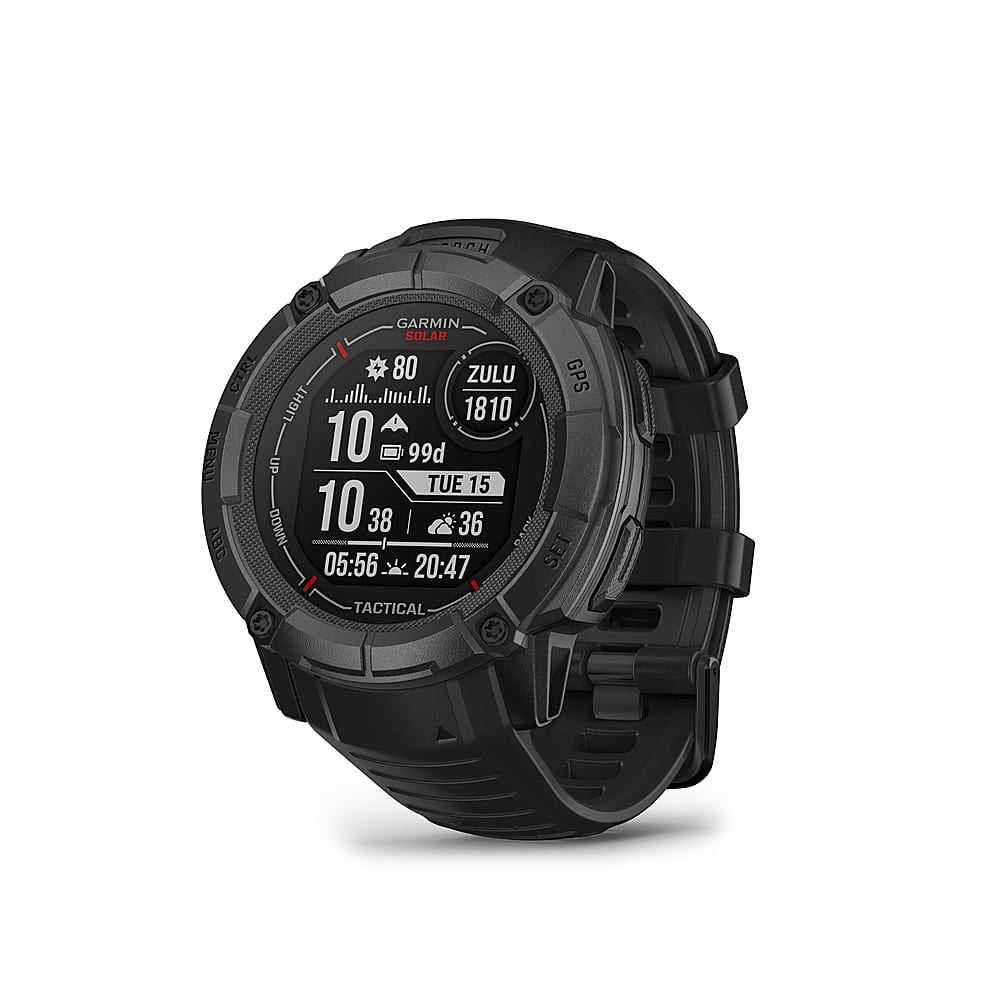 Garmin - Instinct 2X Solar Tactical Edition Smartwatch 50 mm Fiber-reinforced Polymer - Black - (2023)