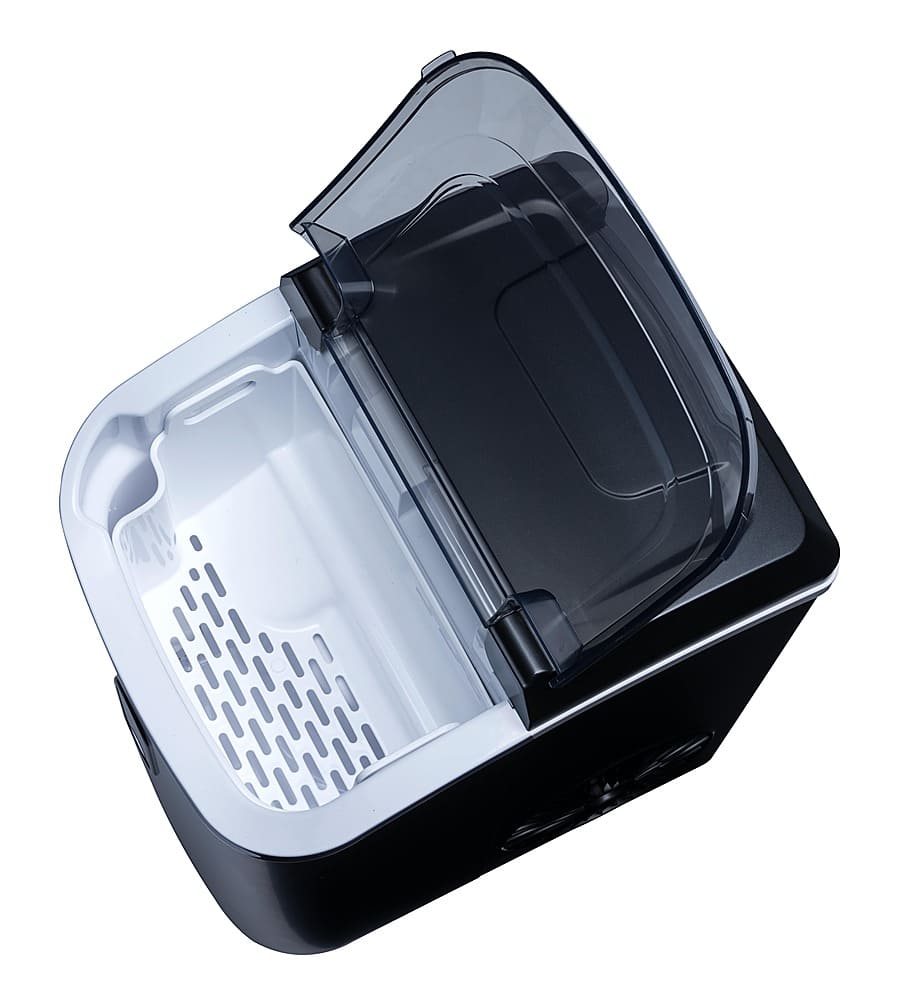 NewAir - 26 lb Countertop Nugget Ice Maker with Self-Cleaning Function, Ice Scoop and Basket - Black - Image 9