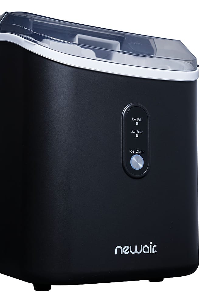 NewAir - 26 lb Countertop Nugget Ice Maker with Self-Cleaning Function, Ice Scoop and Basket - Black - Image 12