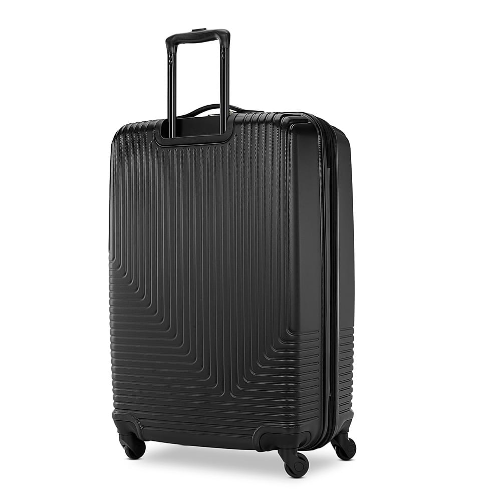 American Tourister - Groove 20", 24", 28" Expandable Spinner Suitcase Set (3 piece) - BLACK - Image 7