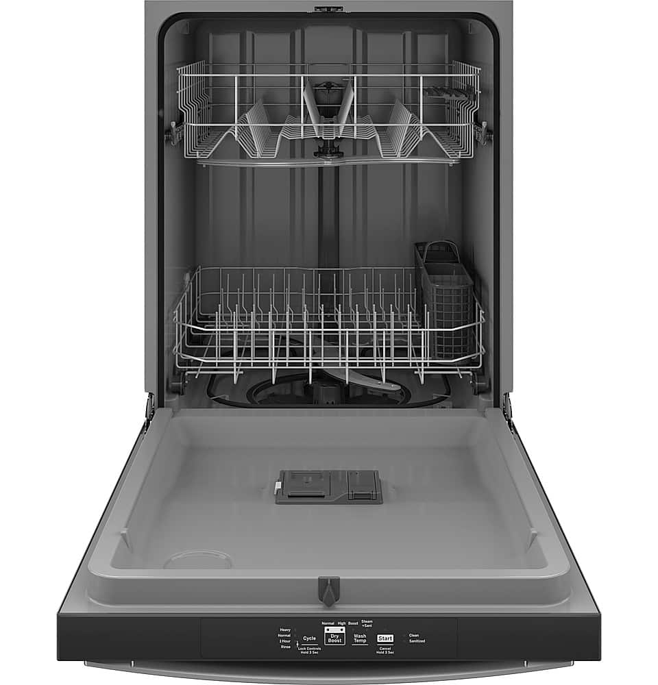 GE - 24" Top Control Built-In Plastic Tub Dishwasher with Dry Boost and 55 dBA - Stainless Steel - Image 2