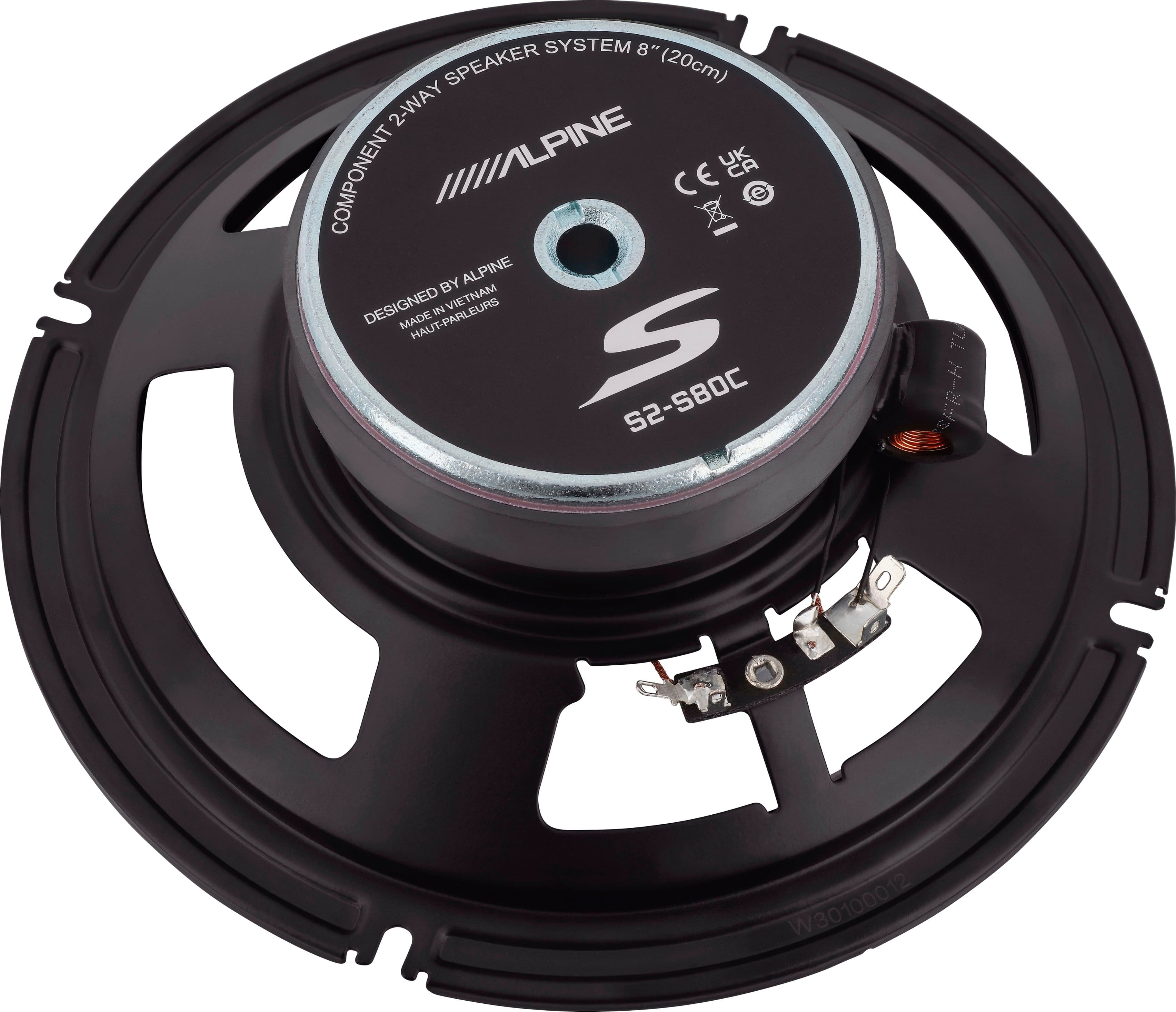 Alpine - S-Series 8" Hi-Resolution Component Car Speakers with Glass Fiber Reinforced Cone (Pair) - Black - Image 5