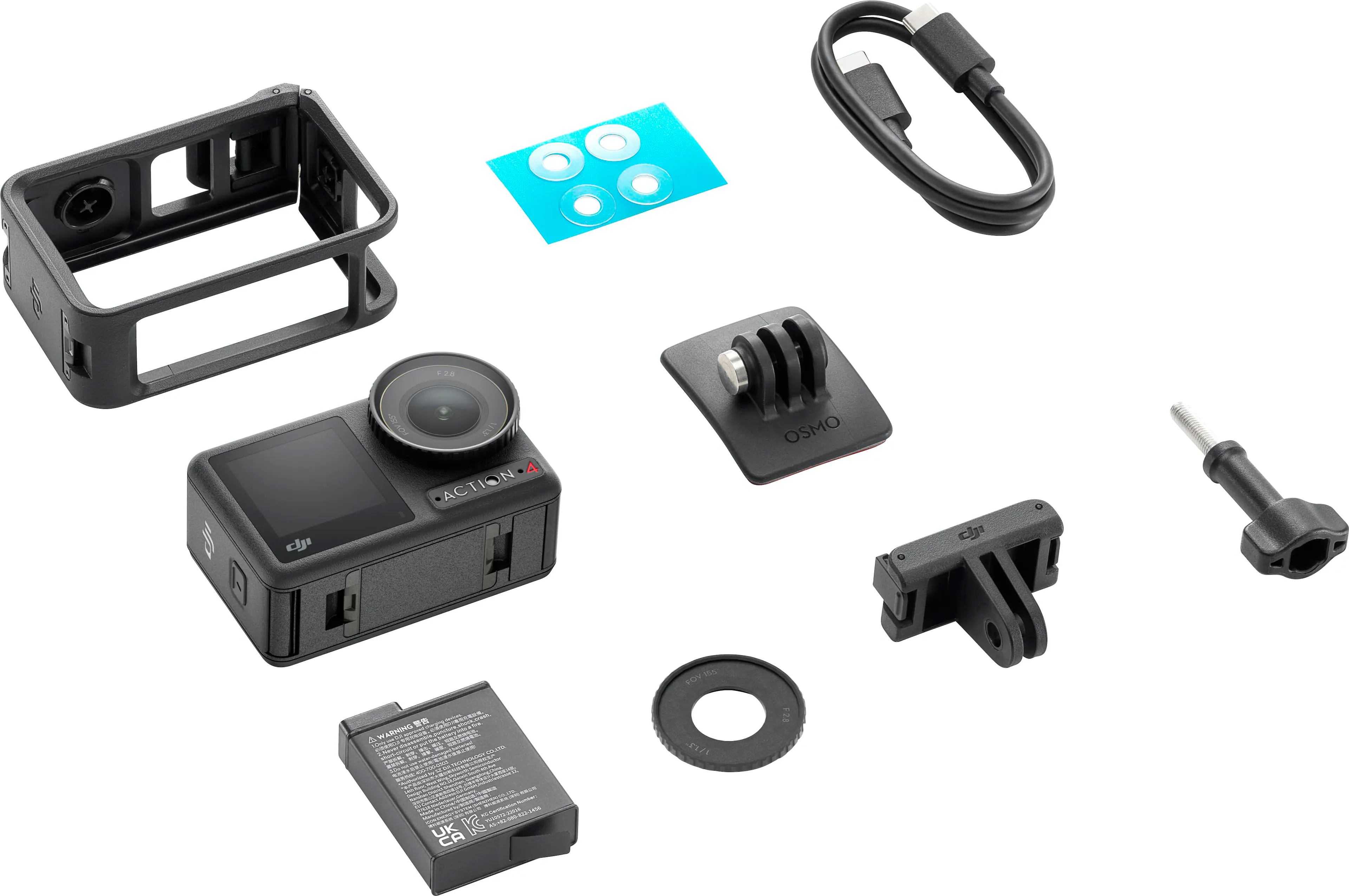 DJI - Osmo Action 4 4K Action Camera Standard Bundle - Gray - Image 3