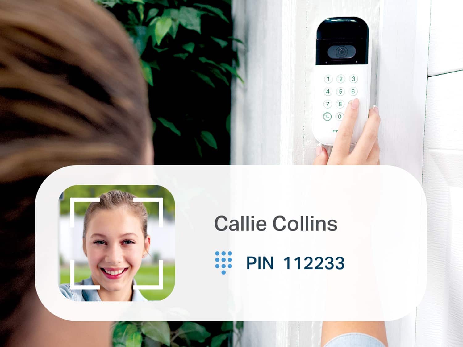 Chamberlain - MyQ Smart Garage Video Keypad – Battery Operated - White - Image 5