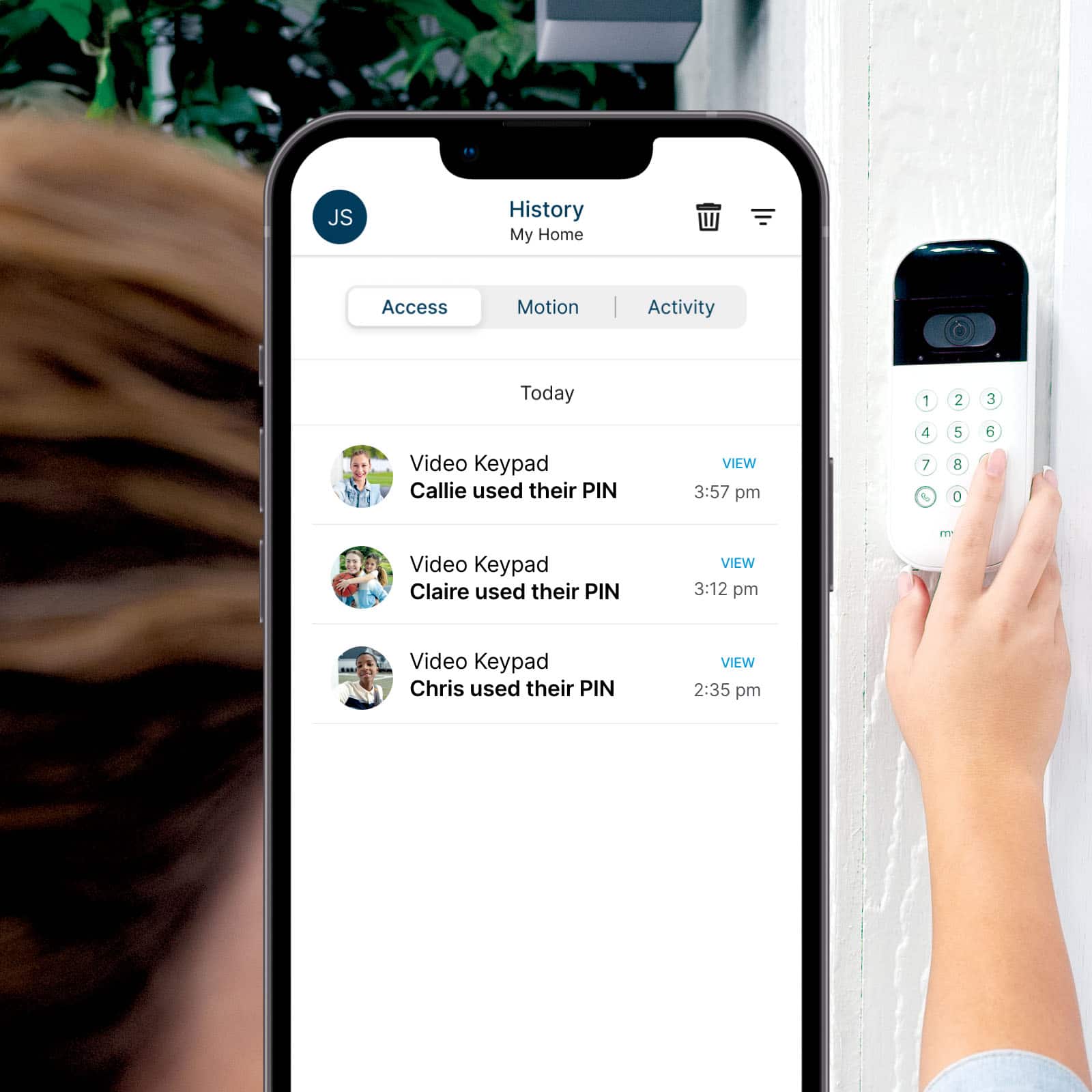 Chamberlain - MyQ Smart Garage Video Keypad – Battery Operated - White - Image 12