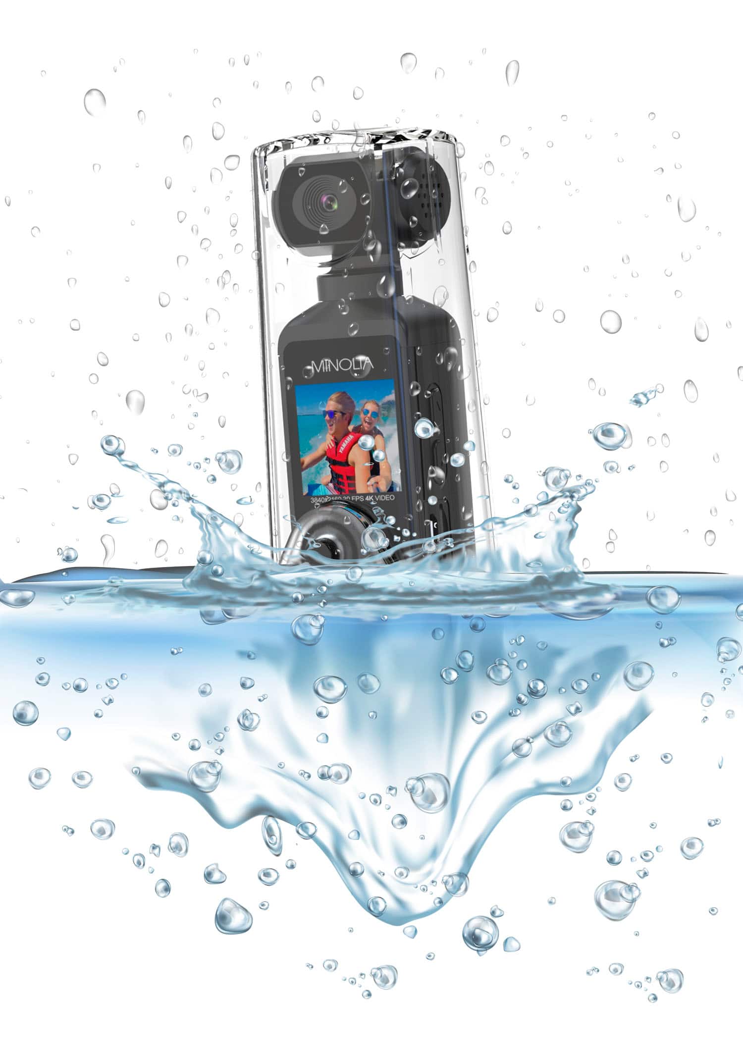 Minolta - MN4KP1 4K Video 16.0-Megapixel Waterproof Camcorder Bundle - Black - Image 10