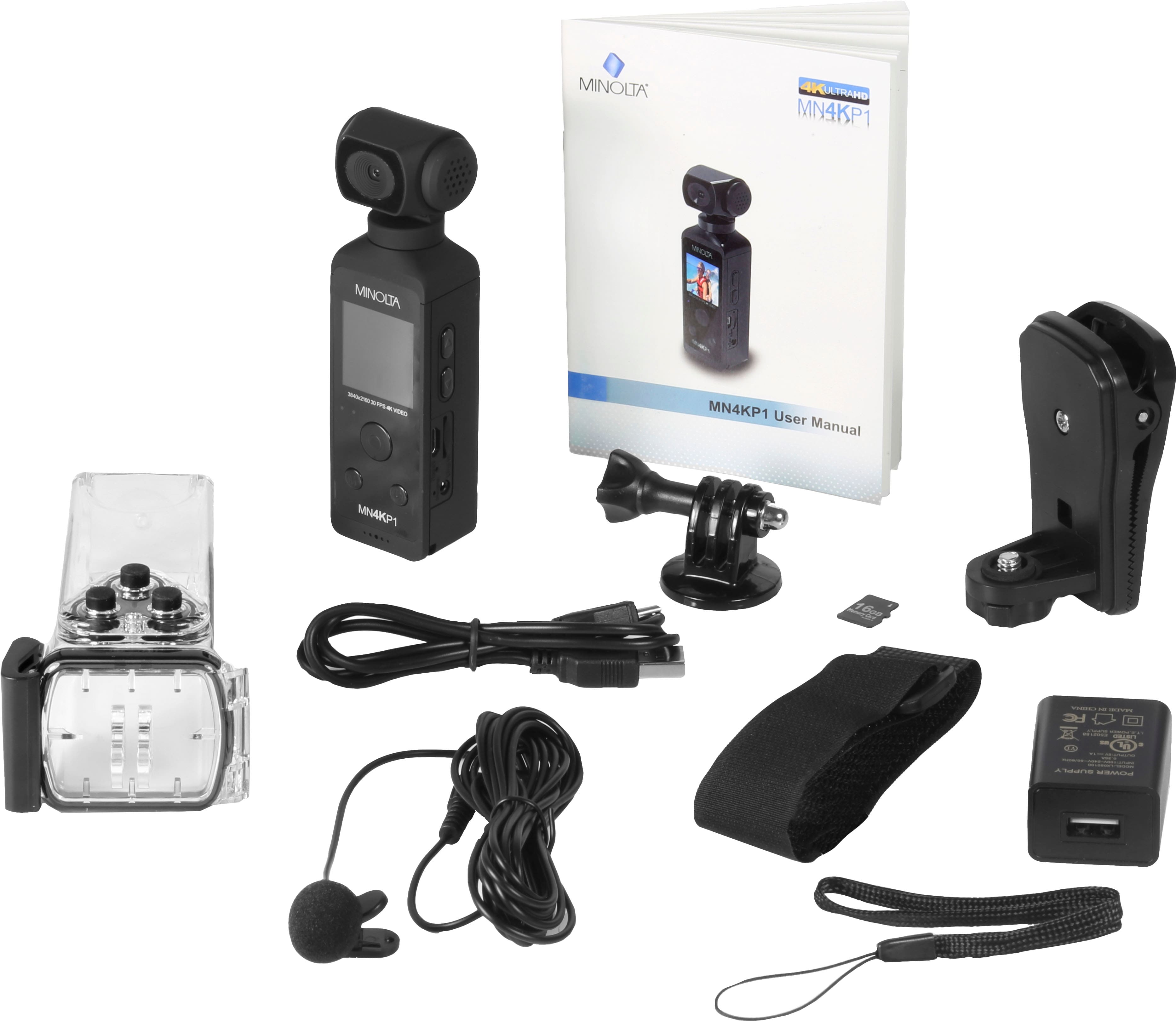 Minolta - MN4KP1 4K Video 16.0-Megapixel Waterproof Camcorder Bundle - Black - Image 7