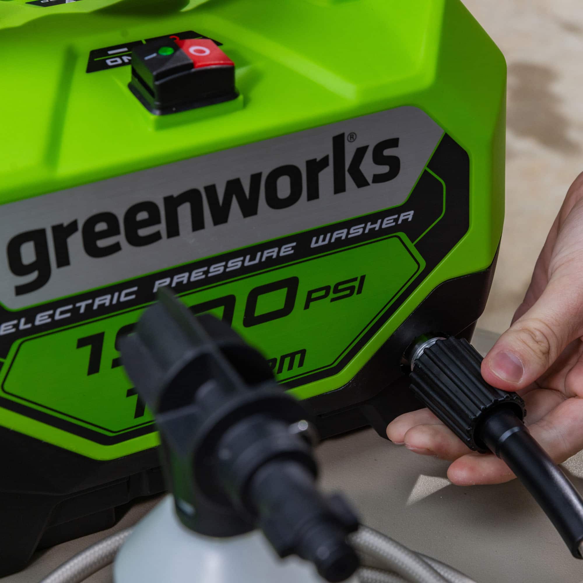 Greenworks - 1900 PSI 1.2 GPM Electric Pressure Washer Combo Kit - Green - Image 10