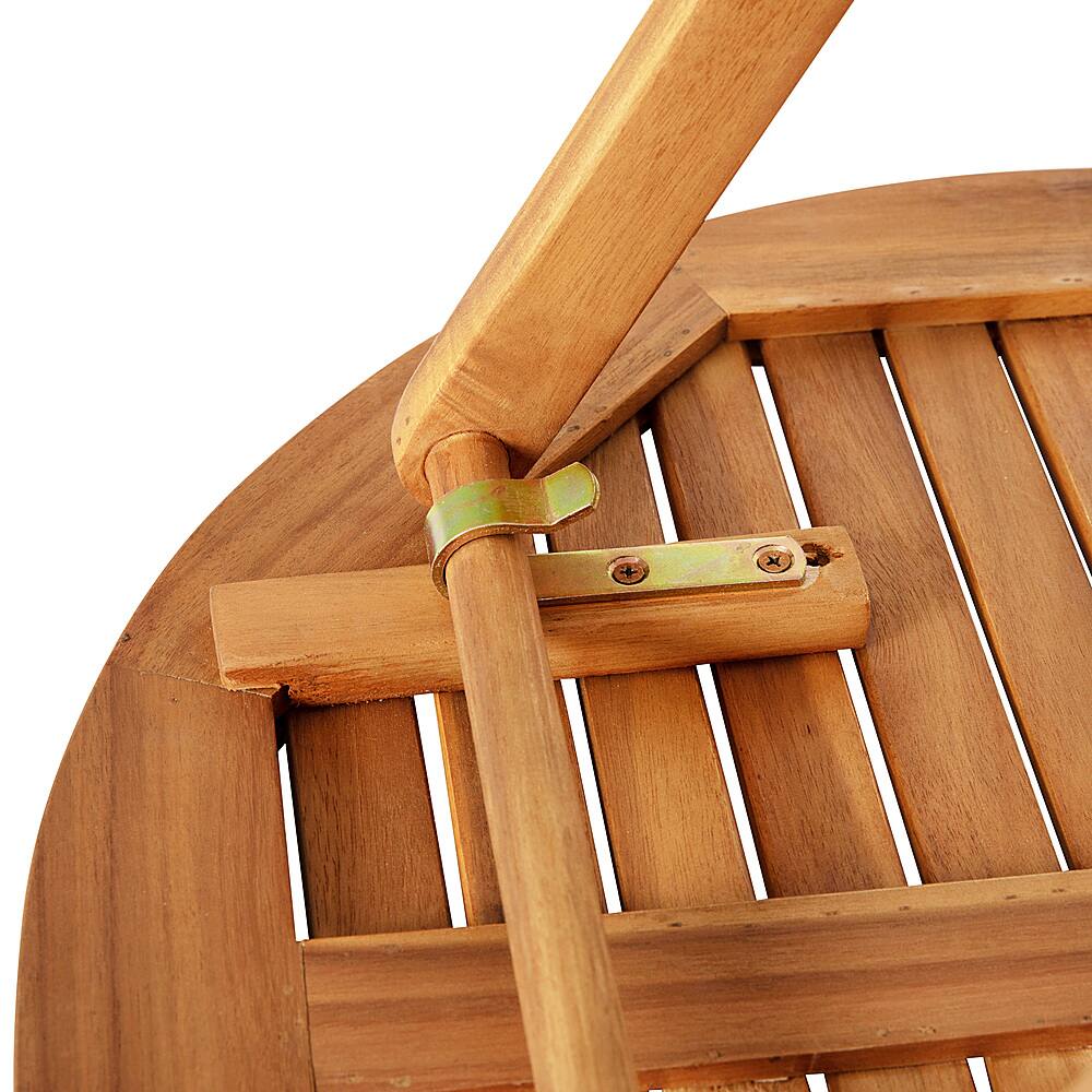 Alamont Home - Martindale Indoor/Outdoor Acacia Wood Folding Table and 2 Chair Bistro Set - Natural - Image 10