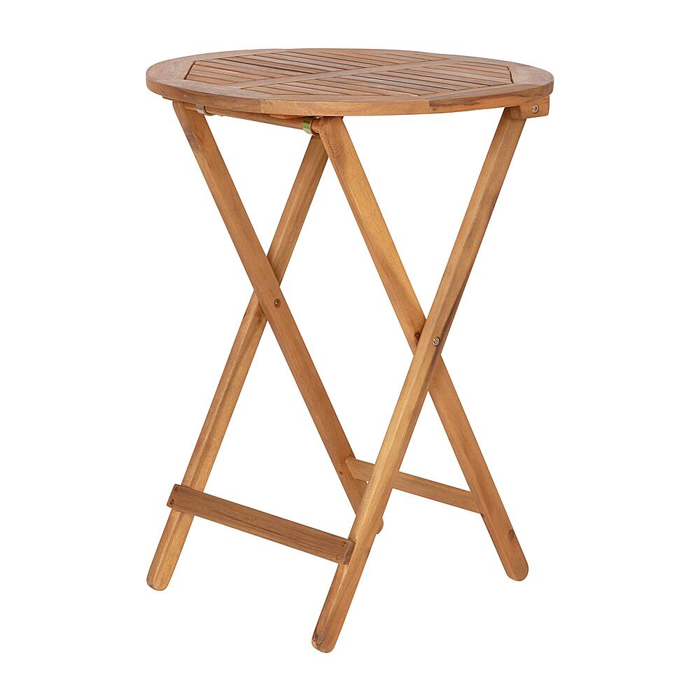 Alamont Home - Martindale Indoor/Outdoor Acacia Wood Folding Table and 2 Chair Bistro Set - Natural - Image 11