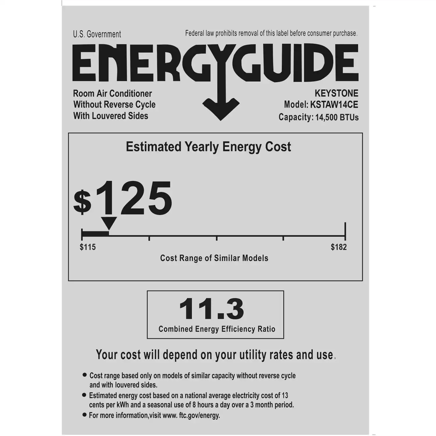 Keystone - 650 Sq. Ft 14,500 BTU Window Air Conditioner - White - Image 10