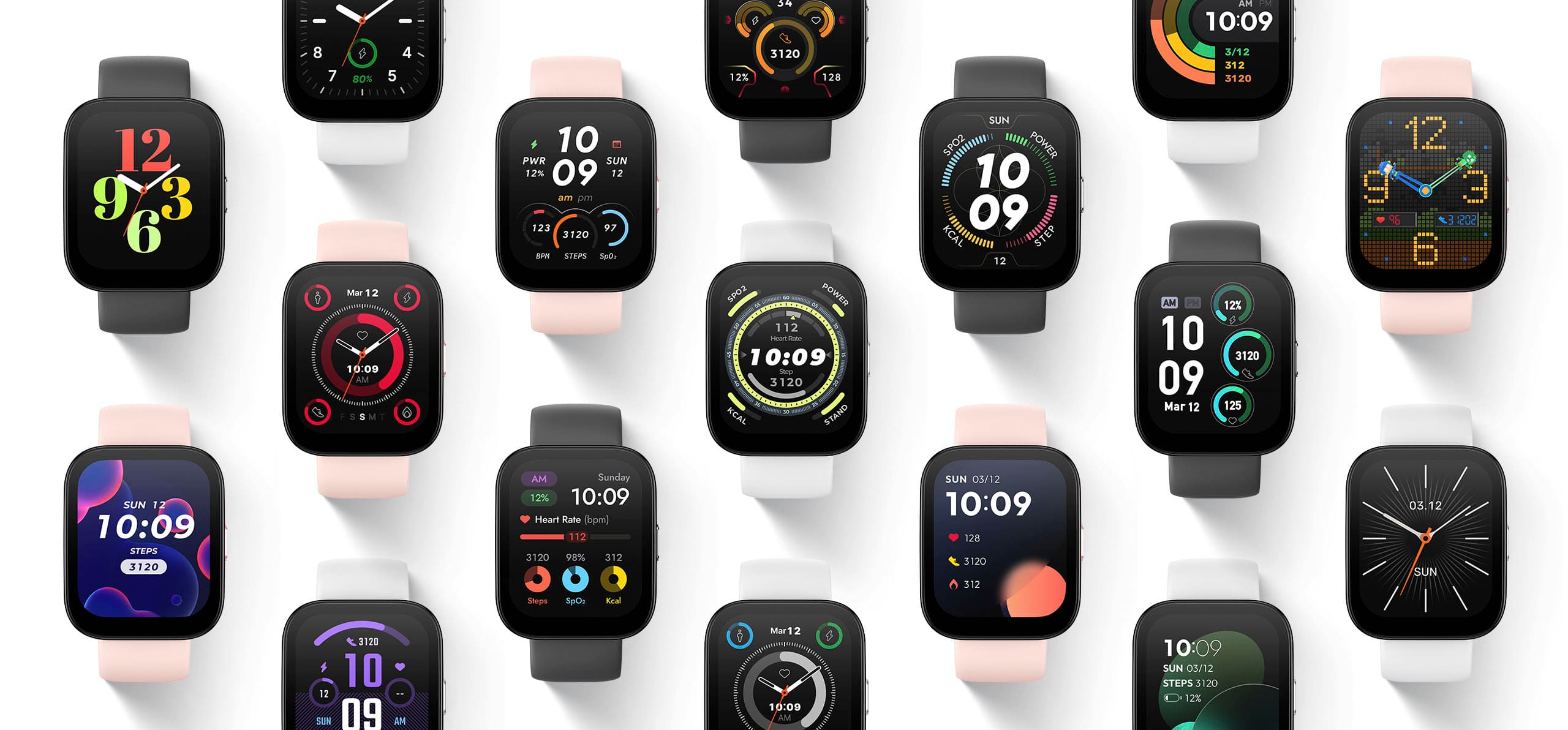 Amazfit - Bip 5 Smartwatch 49mm Polycarbonate Plastic - Pink - (2023) - Image 2